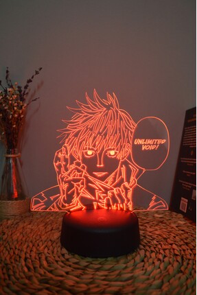 Yubi Design Satoru Gojo , Jujutsu Kaisen - Anime Dekoratif Hediye Lamba