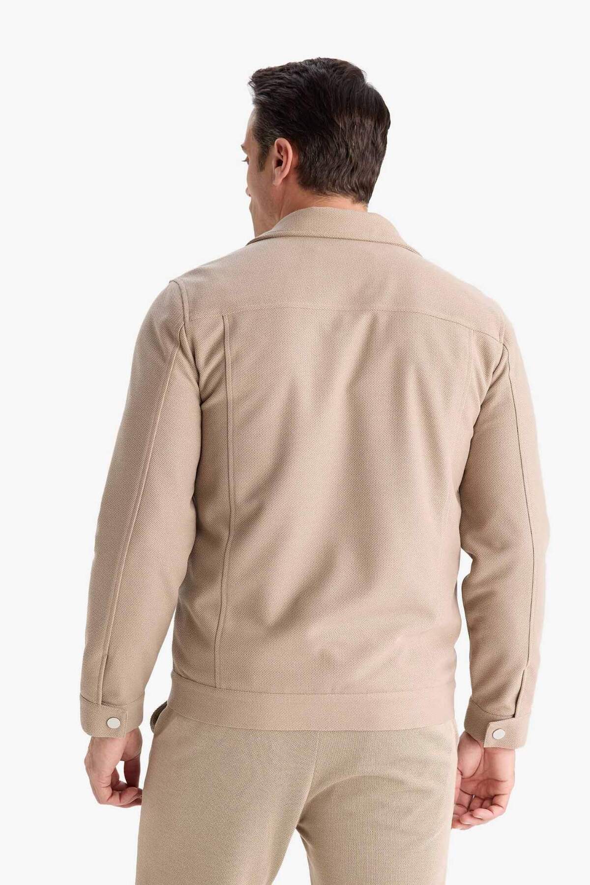 Defacto  Slim Fit Dar Kesim Astarlı Fermuarlı Cepli Mevsimlik Baharlık Mont D7533AX25AU - Görsel 6