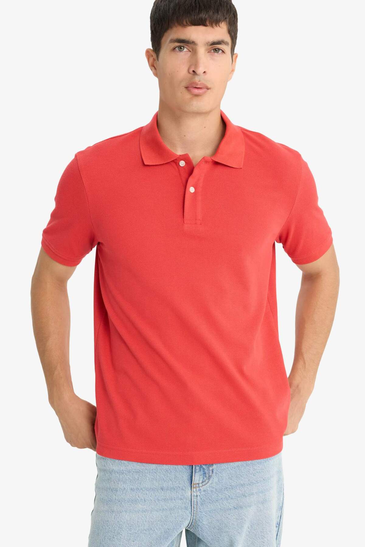 Defacto 100% Cotton Regular Fit Polo T-Shirt E9504Ax25Sm