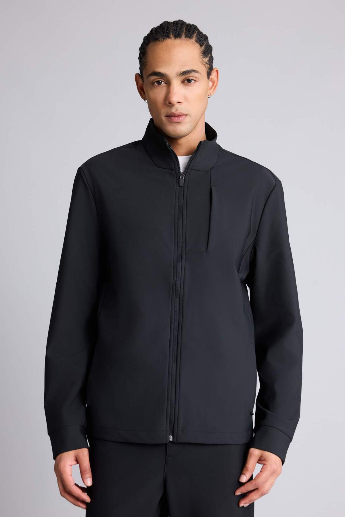 Defacto  Standart Fit Dik Yaka Fermuarlı Sweatshirt F7635AX25AU - Görsel 6