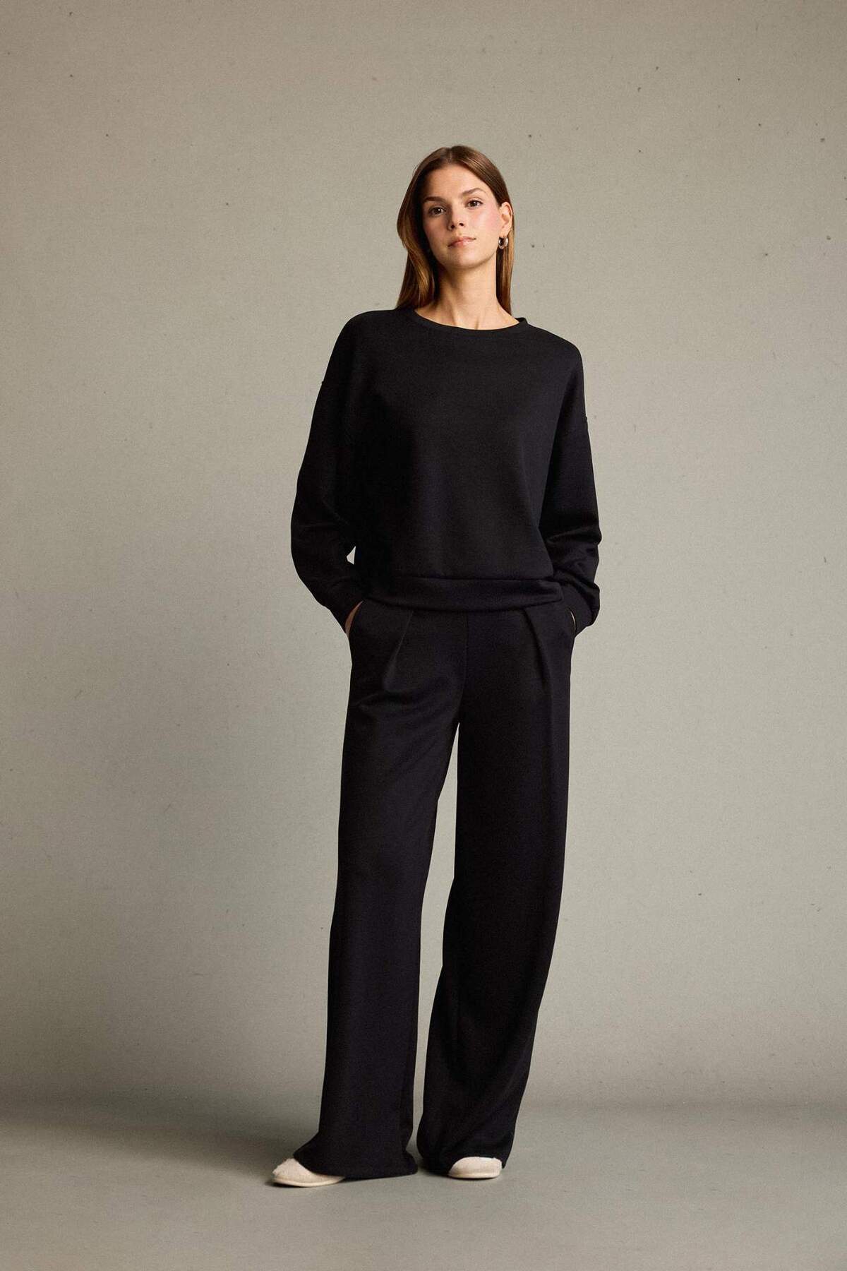 DeFacto Regular Fit Normal Bel Düz Paça Modal Pantolon G2911AX25AU görsel 3