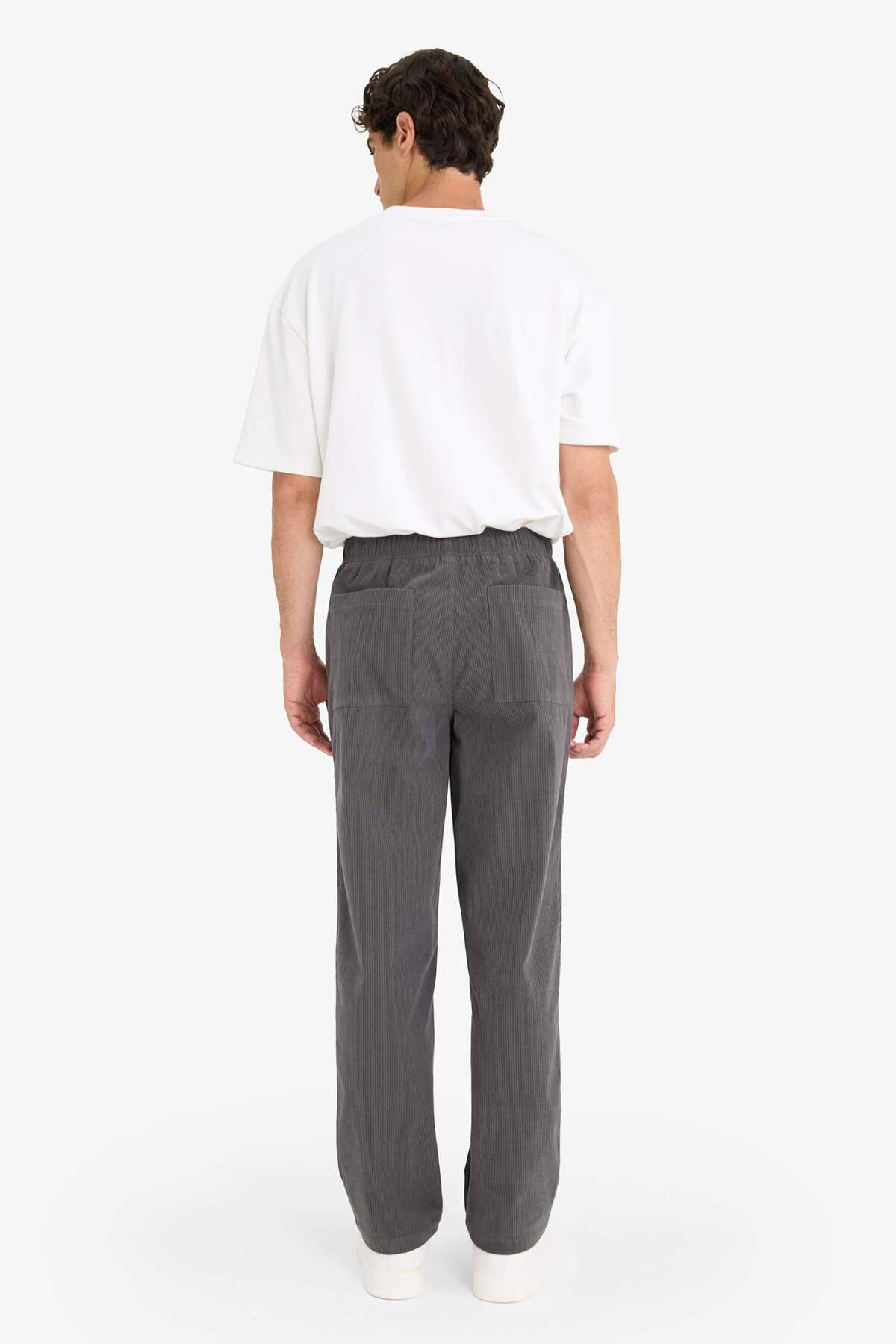 Defacto  Wıde Leg Geniş Paça Fitilli Kadife Pantolon F2042AX25WN - Görsel 8