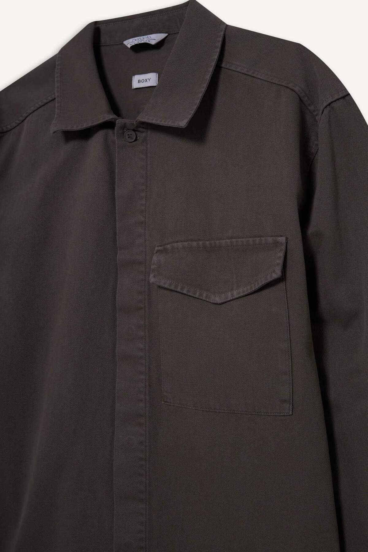 DeFacto Boxy Fit Gabardin Uzun Kollu Gömlek G3184AX25AU görsel 7
