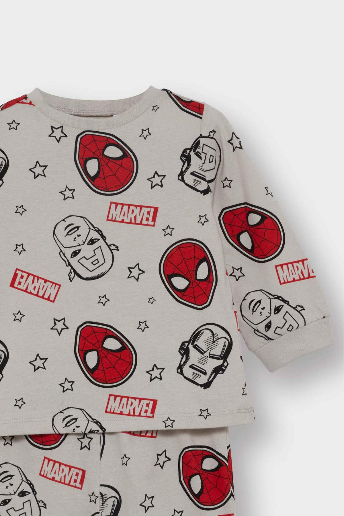Defacto Erkek Bebek Marvel Comics Pijama Takımı Penye Uzun Kollu Üst Uzun Alt F4579A525WN fotoğrafı 3 (önizleme)