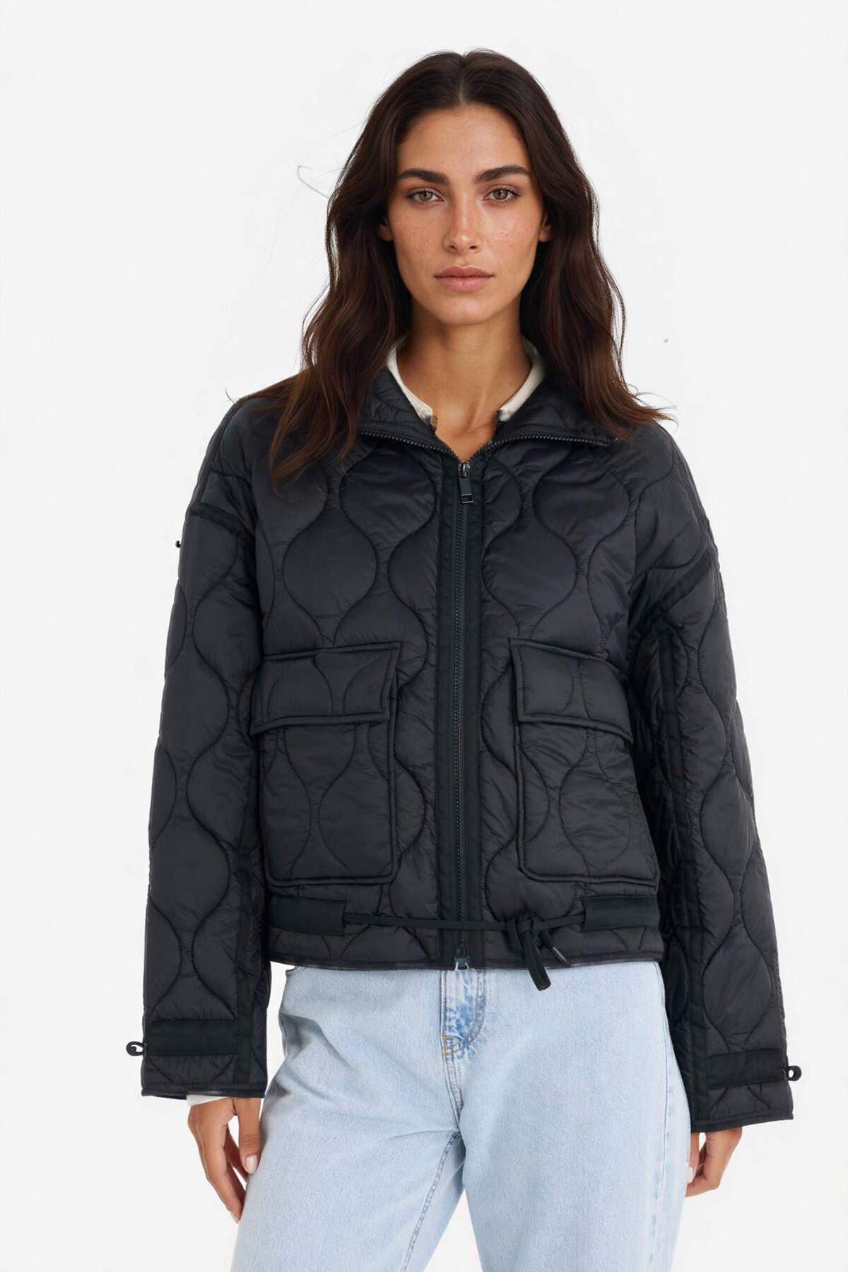 Defacto  Su Geçirmez Regular Fit Fermuarlı Kapitoneli Mont E8674AX25AU