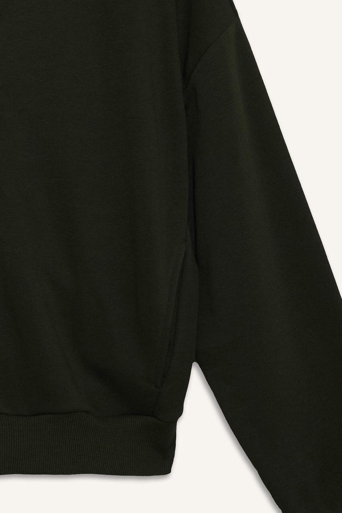 Defacto  Basıc Fermuarlı Hırka F7107AX25AU - Görsel 5