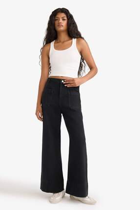 Defacto Kısa Yüksek Bel Bilek Boy Jean Pantolon F2940AX25WN