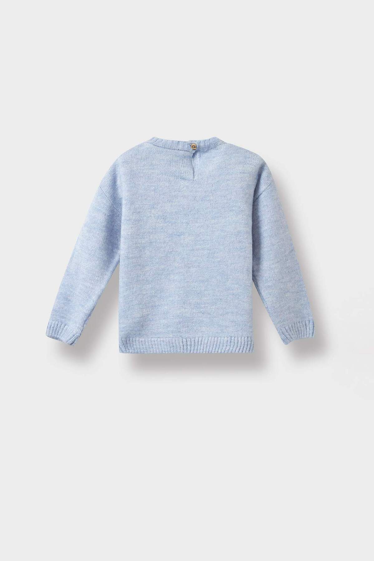 Defacto Bisiklet Yaka Triko Kazak Kız Bebek F2589A525WN fotoğrafı 3 (önizleme)