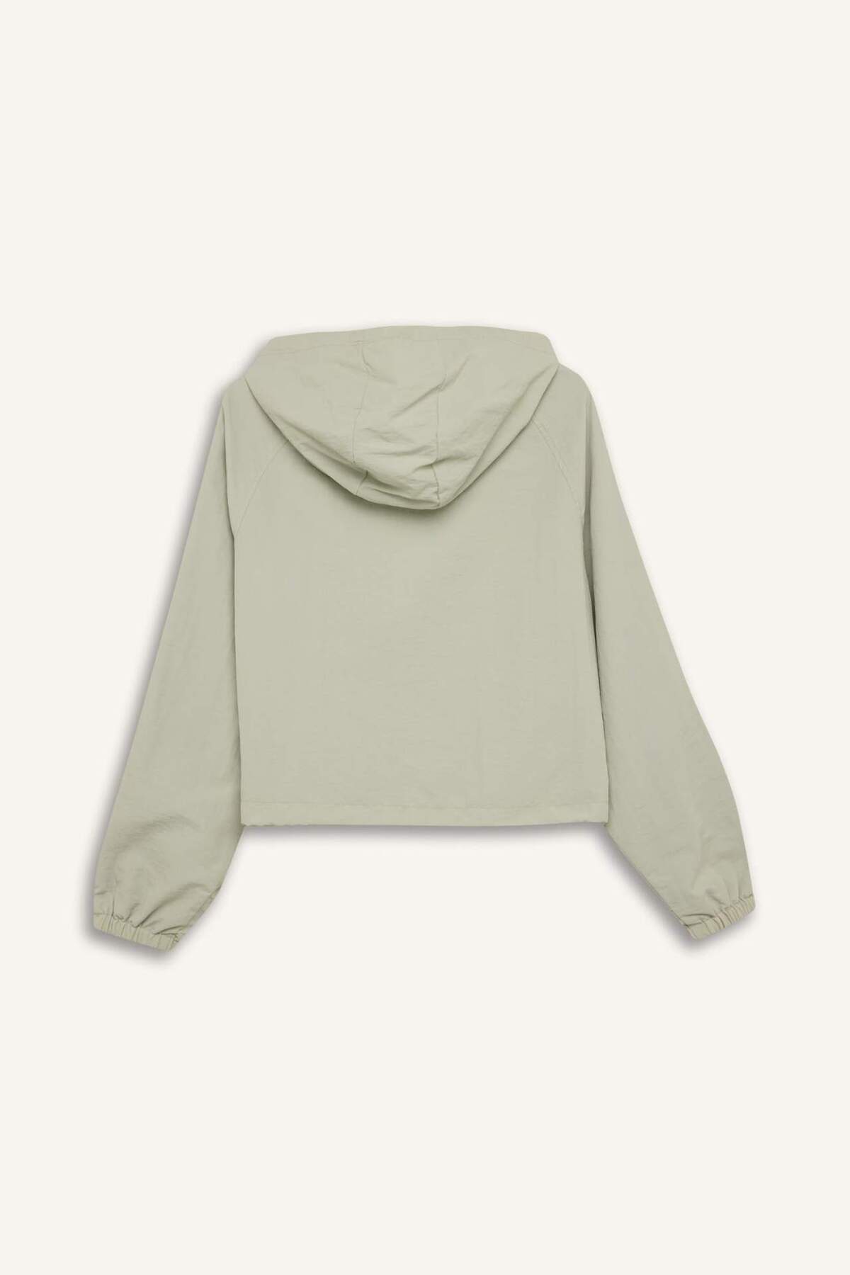 Defacto  Su İtici Kapüşonlu Fermuarlı Crop Yağmurluk E8546AX25AU - Görsel 7