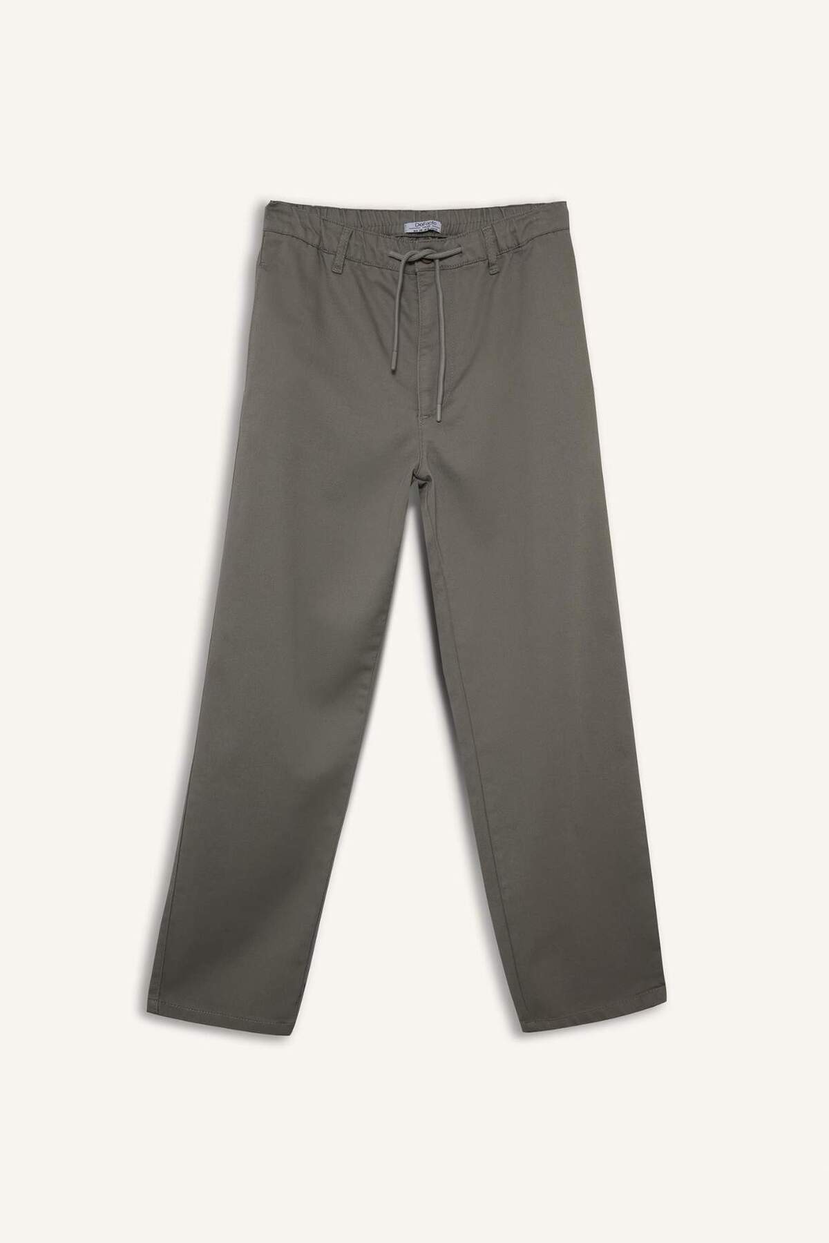 Beli Bağcıklı Wide Leg Pantolon F6131AX25AU — خاکستری — تصویر 8 از 8