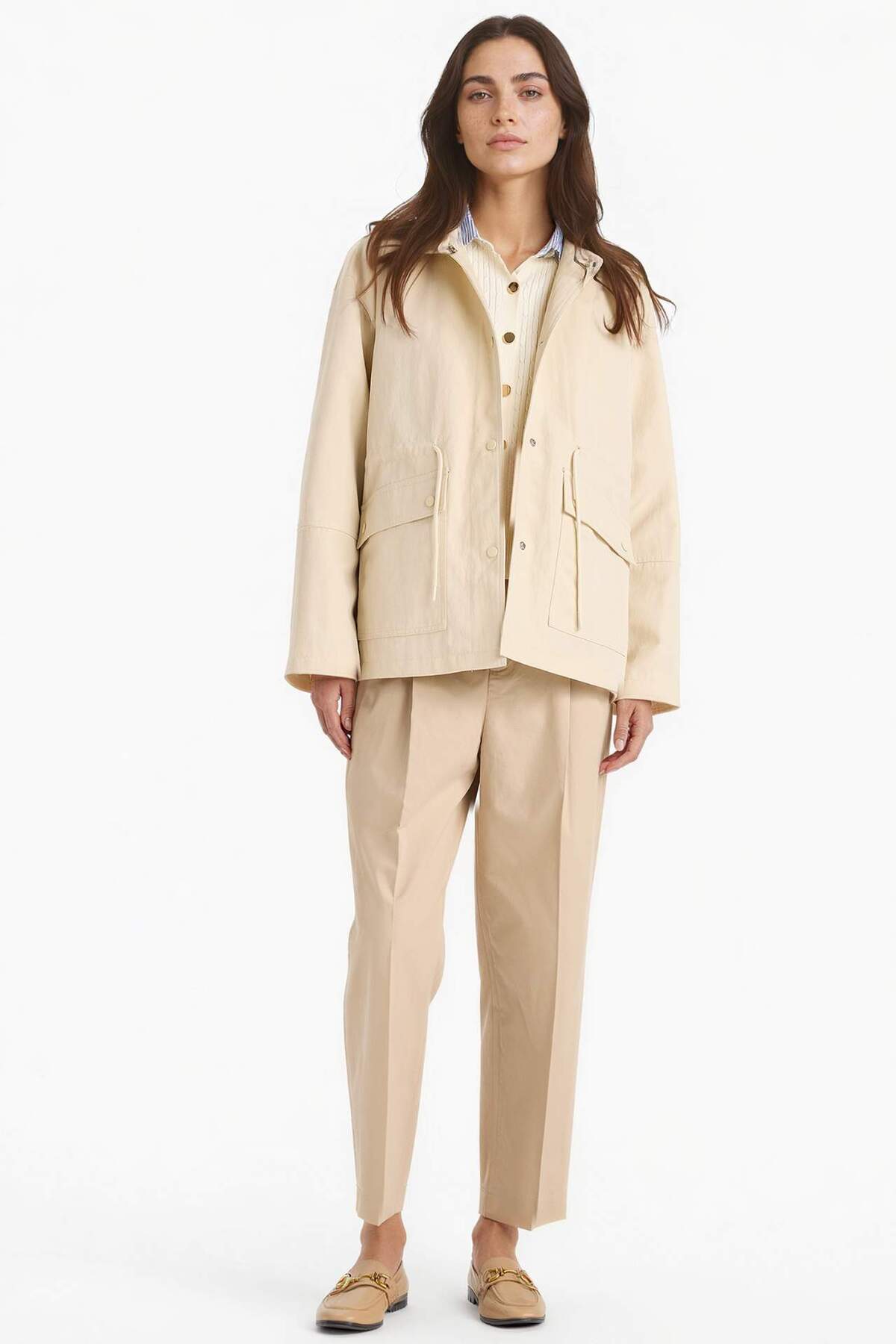 Defacto  Su İtici Kapüşonlu Çıtçıtlı Cepli Yağmurluk E8563AX25AU - Görsel 2