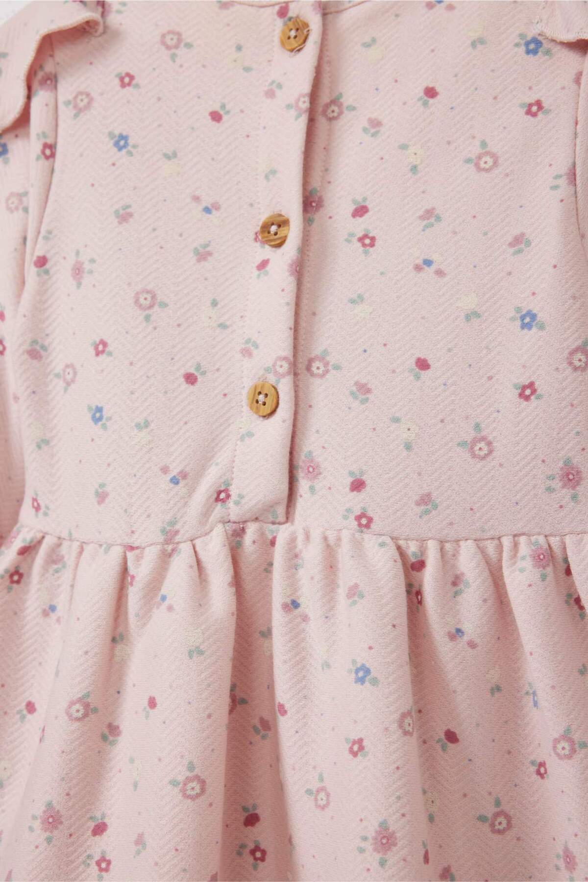 Defacto Çiçekli Uzun Kollu Elbise Kız Bebek F4581A525AU fotoğrafı 4 (önizleme)