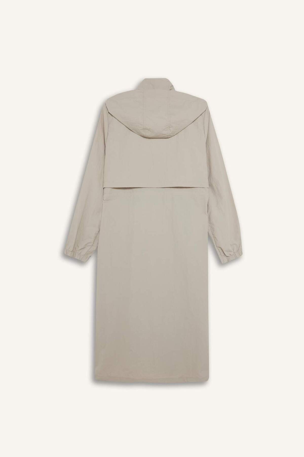 Defacto  Su İtici Kapüşonlu Fermuarlı Uzun Yağmurluk E8554AX25AU - Görsel 8