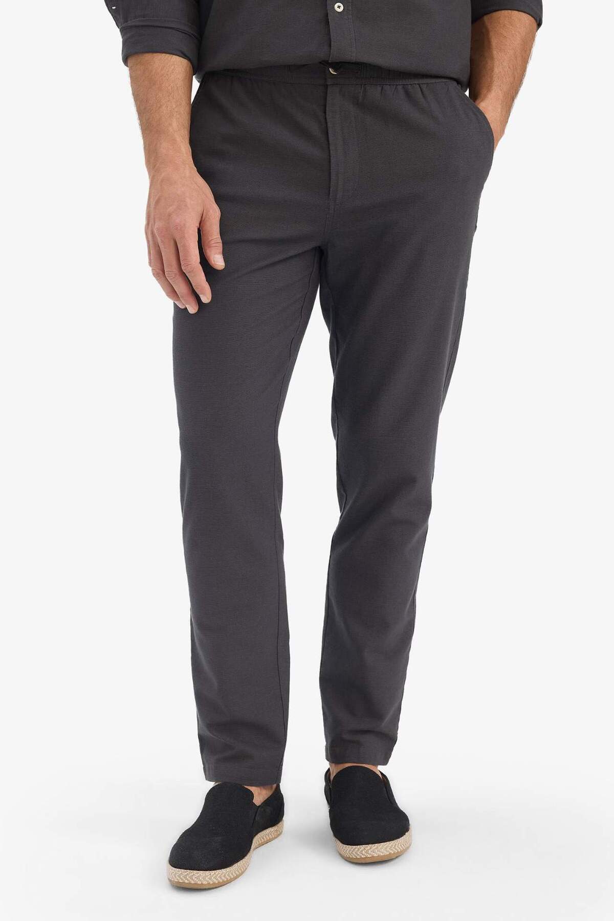 Defacto  %100 Pamuk Slim Fit Pantolon D2671AX25AU - Görsel 4