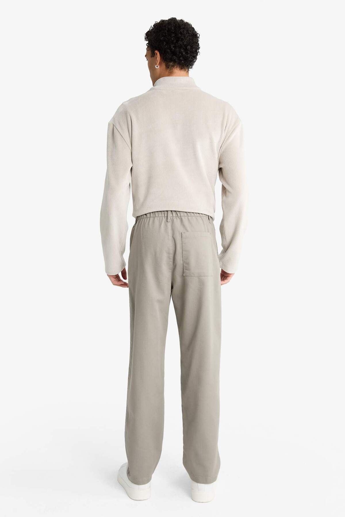 Beli Bağcıklı Wide Leg Pantolon F6131AX25AU — خاکستری — تصویر 7 از 8