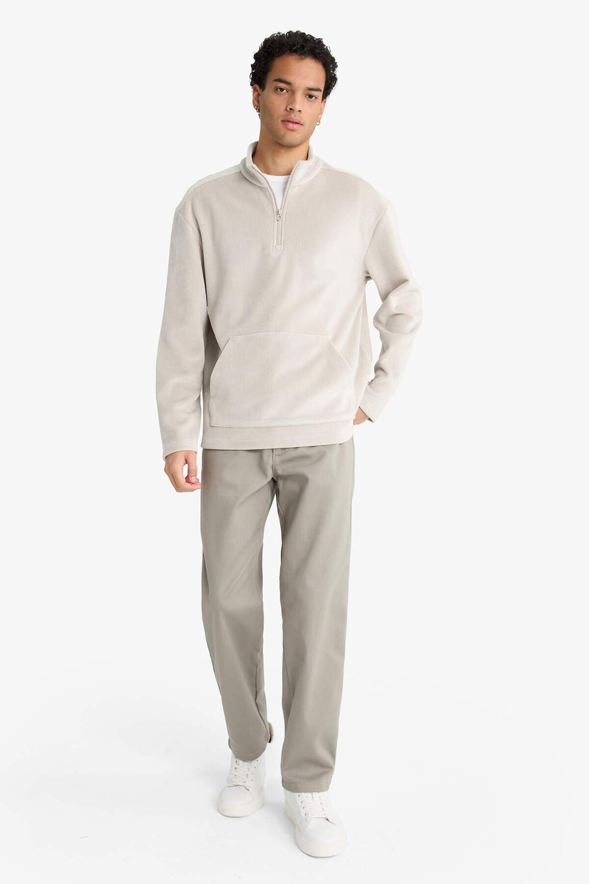 Beli Bağcıklı Wide Leg Pantolon F6131AX25AU — خاکستری — تصویر 2 از 8