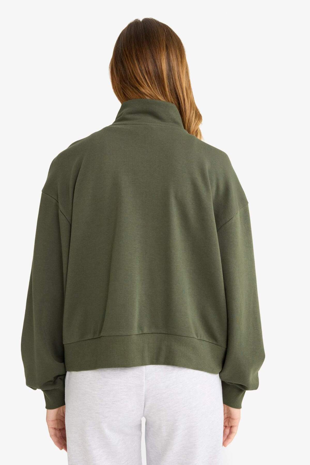 Defacto  Basıc Fermuarlı Hırka F7107AX25AU - Görsel 3