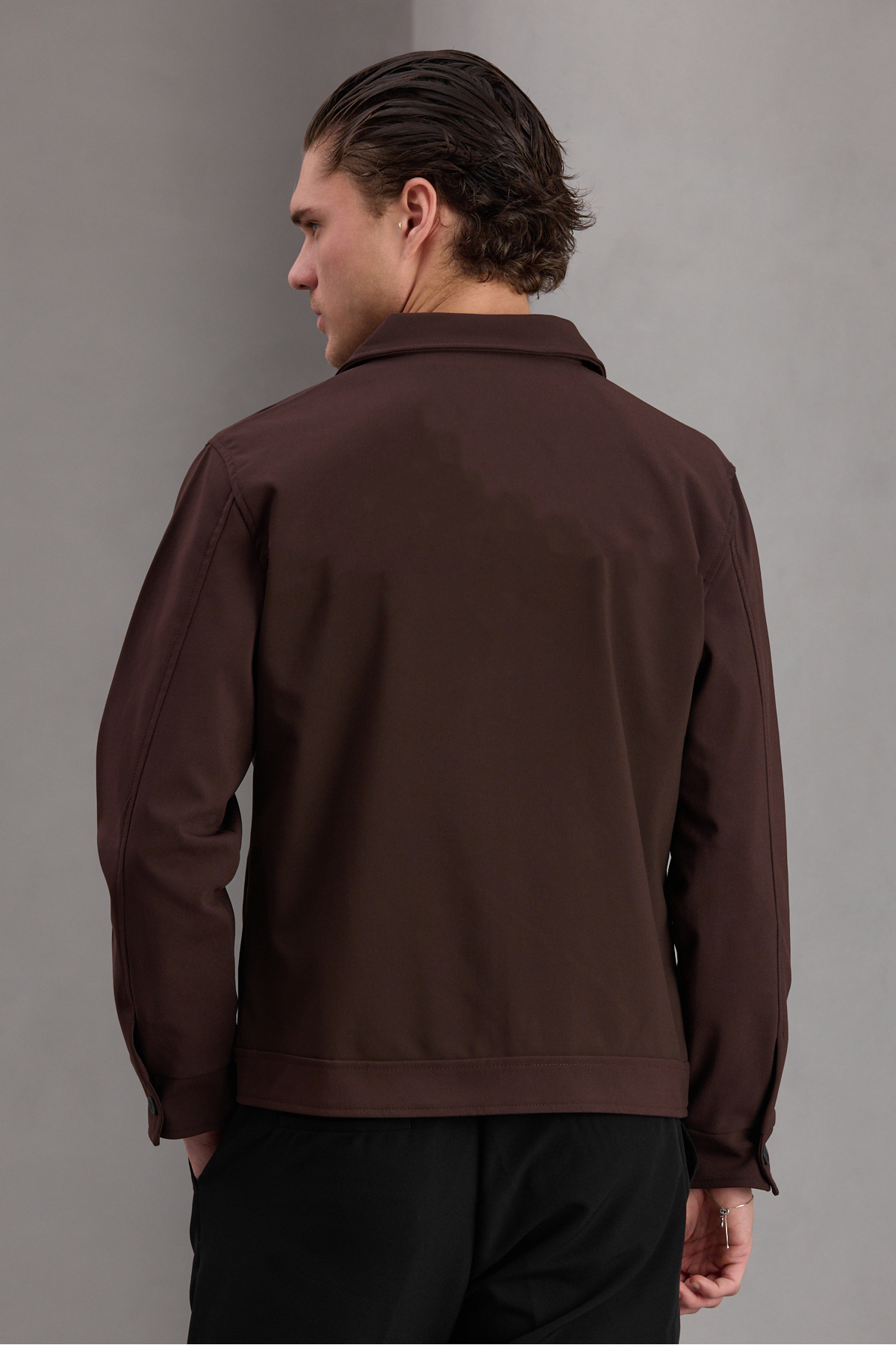 Bossago  Erkek Siyah Klasik Yaka Astarlı Casual Mevsimlik Ceket - Görsel 5