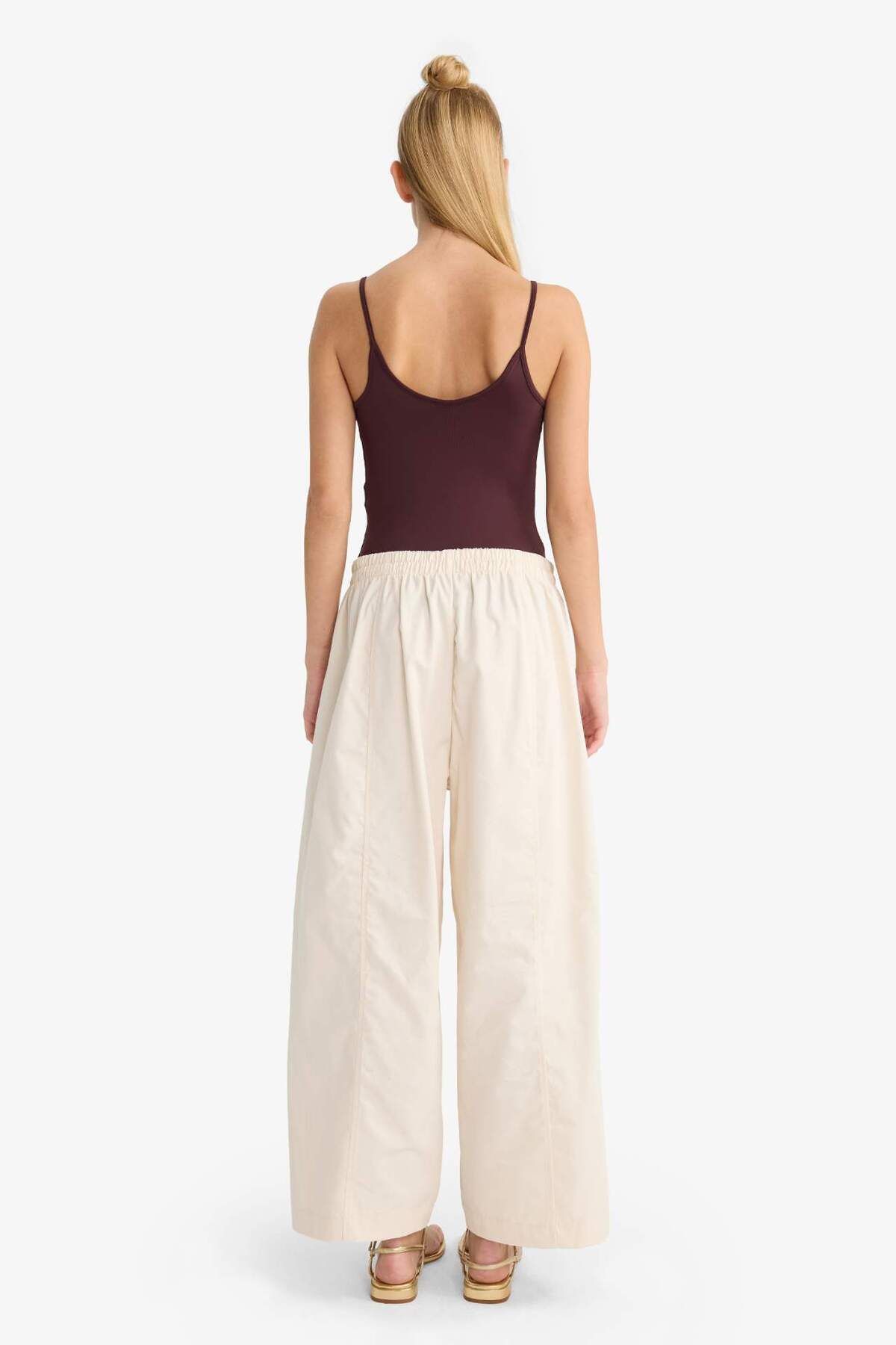 Defacto  Barrel Fit Normal Bel Gabardin Pantolon F9660AX25HS - Görsel 6