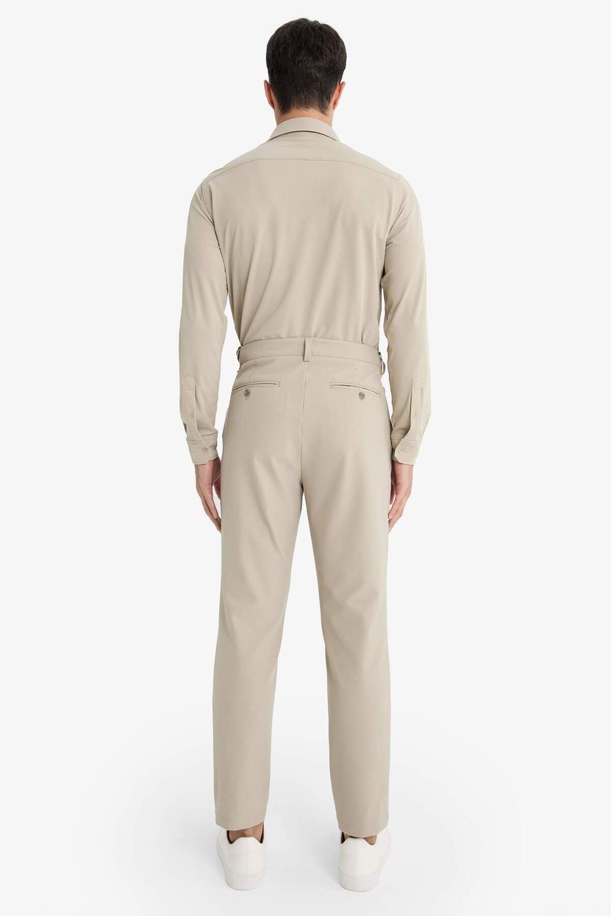 Defacto  Tailored Regular Fit Kısa Paça Esnek Kumaş Teknik Pantolon F1672AX25AU - Görsel 8