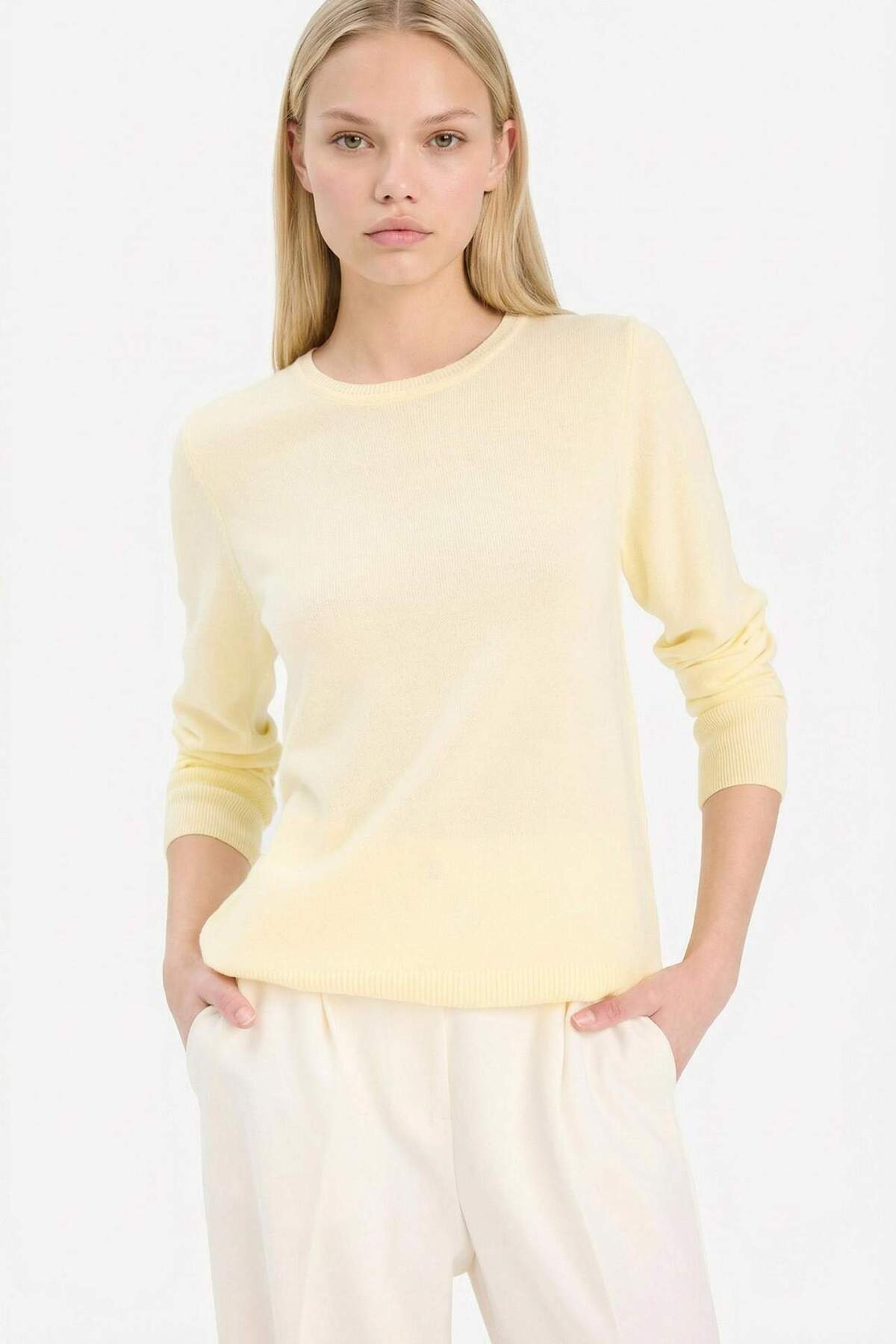 Defacto  Regular Fit Bisiklet Yaka Triko Kazak F7091AZ25WN