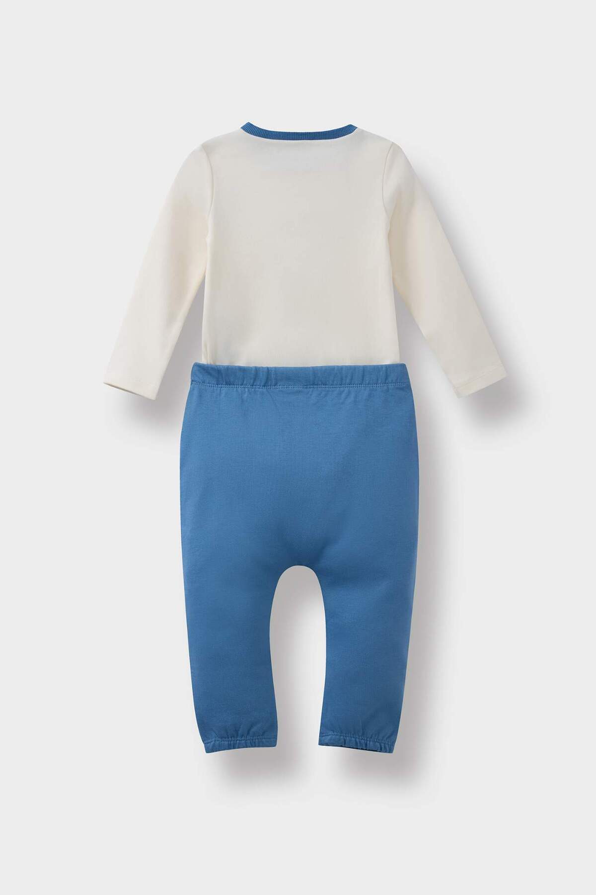 Defacto 2'li Takım Safari Baskılı Uzun Kollu Tişört Eşofman Altı Erkek Bebek F2206A525AU fotoğrafı 3 (önizleme)