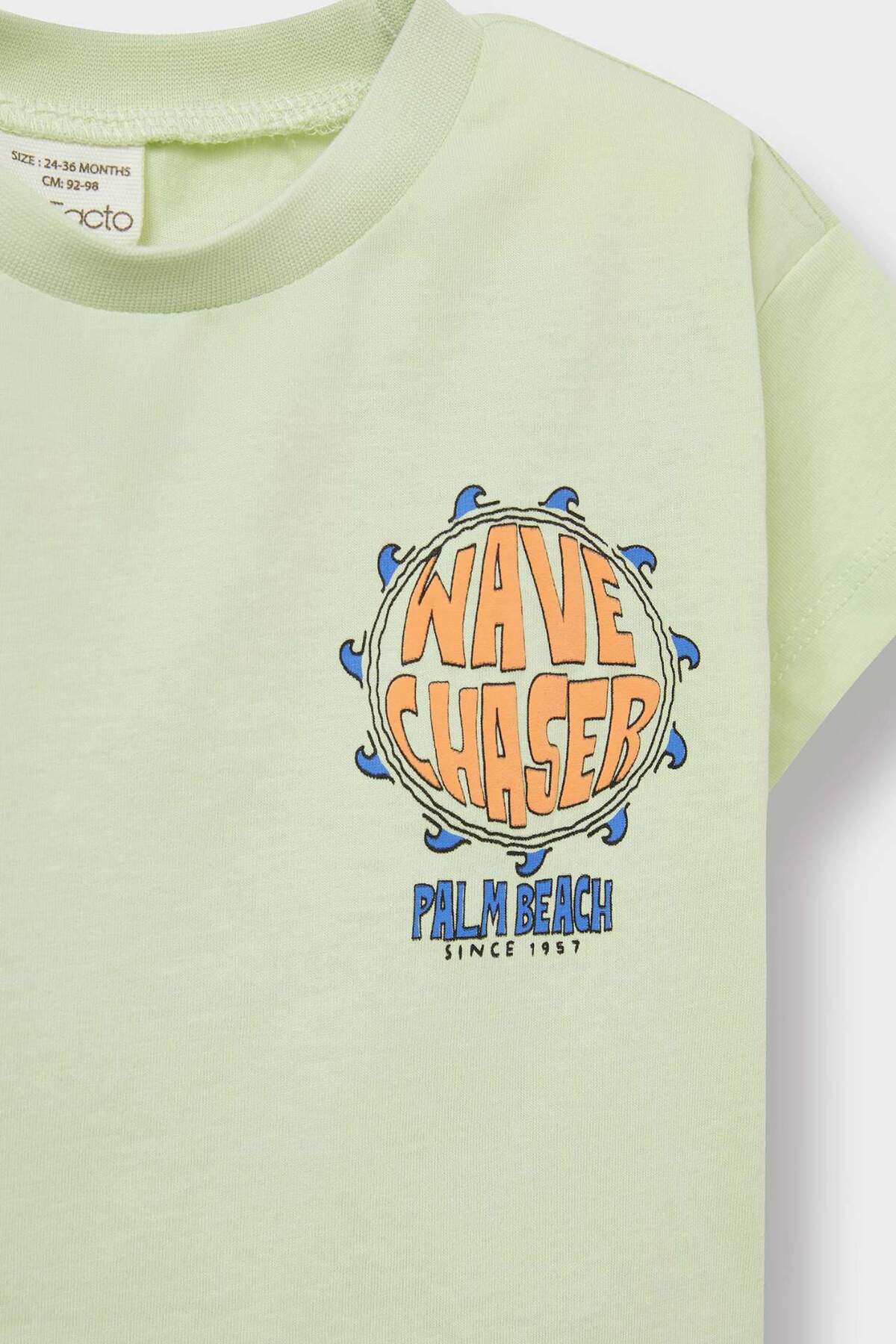 Defacto 2'li Takım Baskılı Kısa Kollu Tişört Şort Erkek Bebek F9117A525SM fotoğrafı 4 (önizleme)