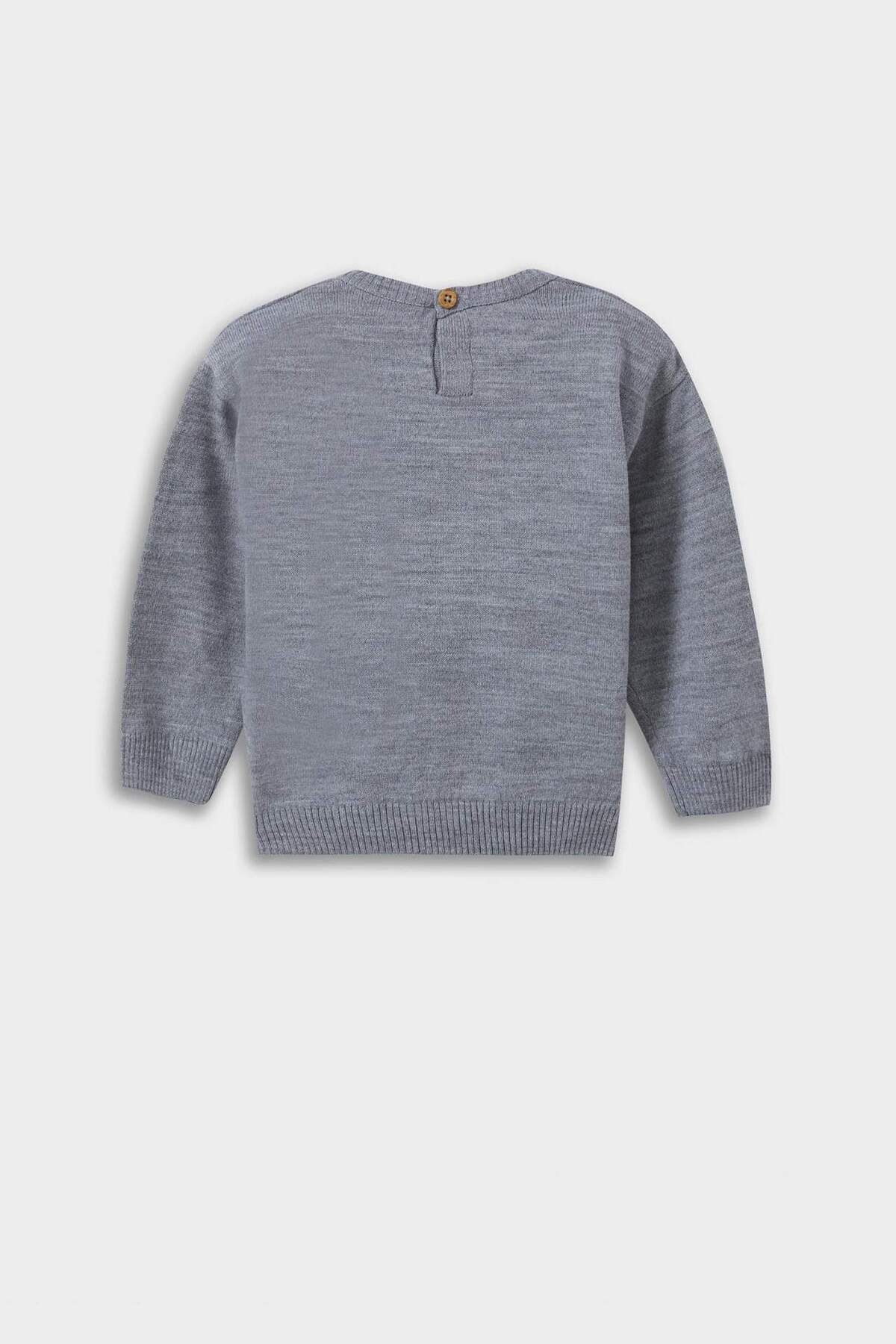 Defacto Bisiklet Yaka Ayı Baskılı Triko Kazak Erkek Bebek F2584A525AU fotoğrafı 4 (önizleme)