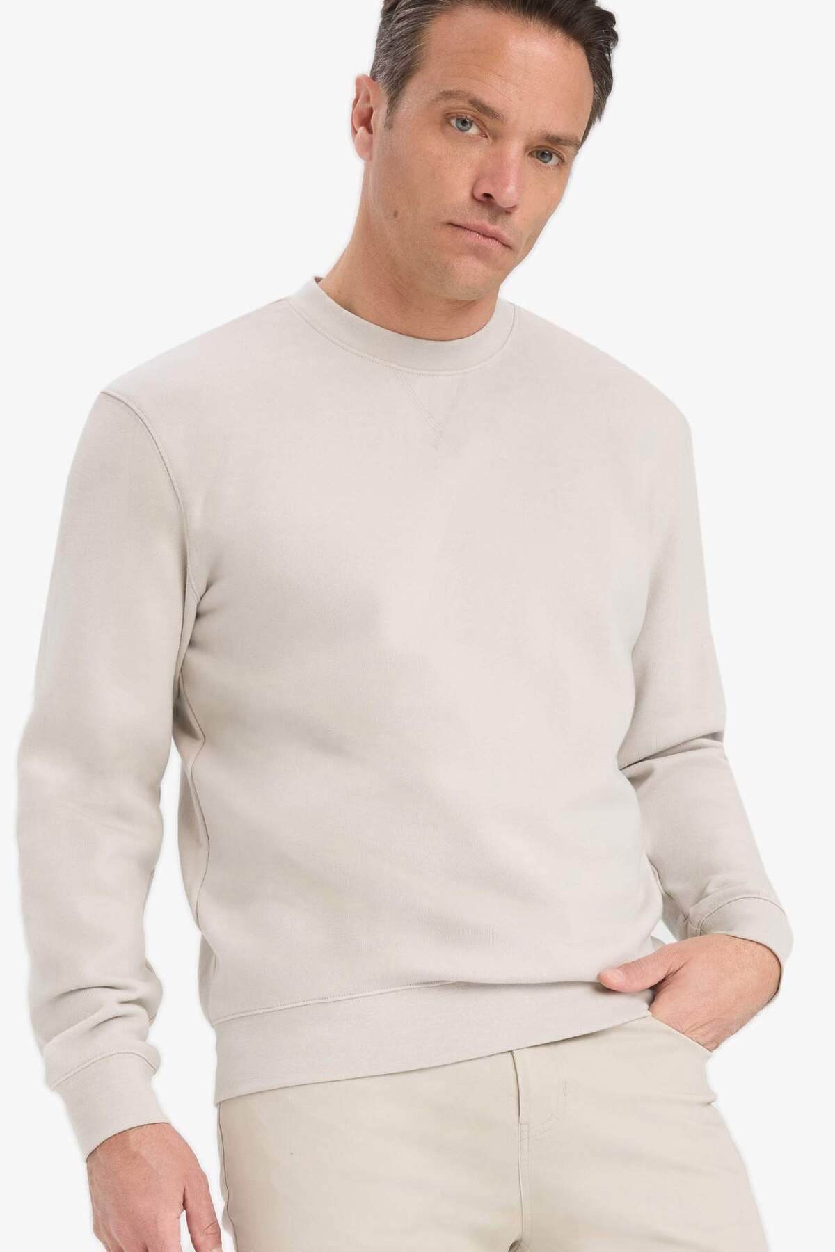 Defacto  %100 Pamuk Basic Sweatshirt E8339AX25AU - Görsel 3
