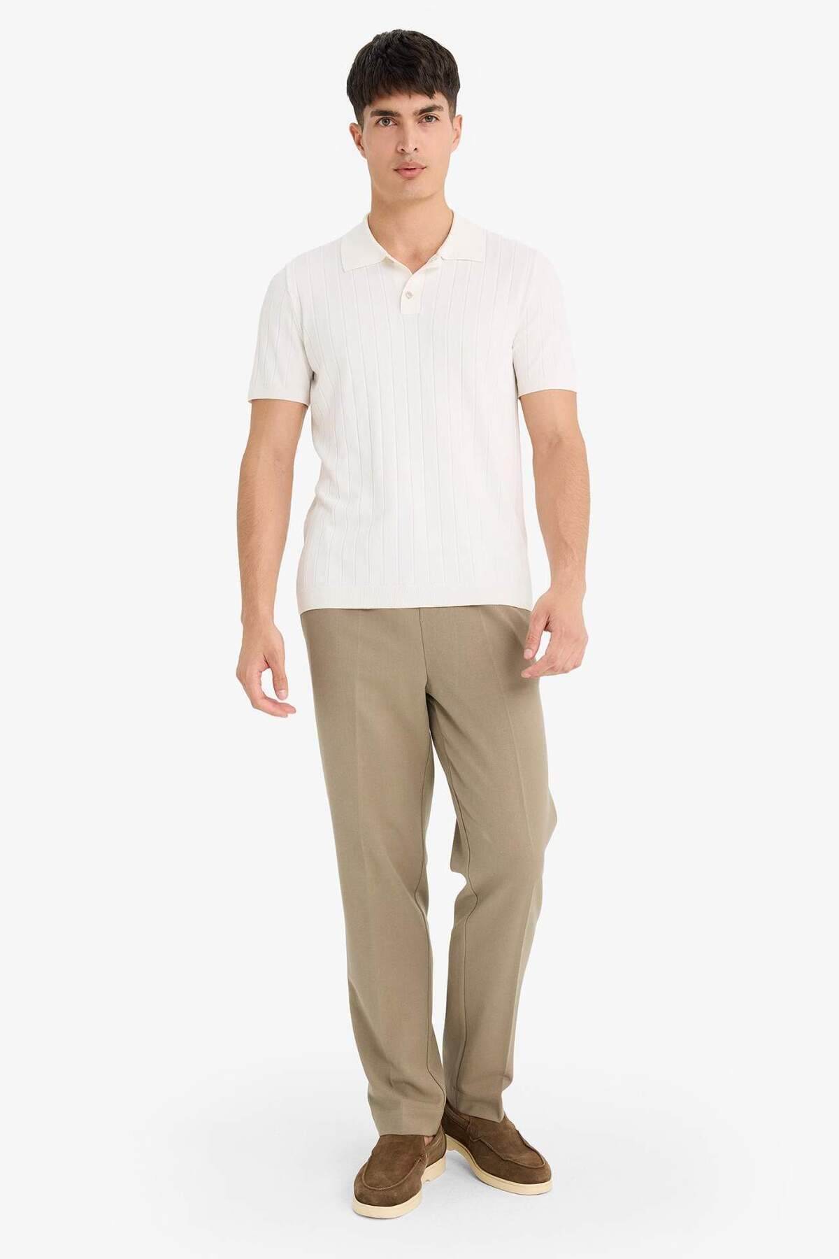 DeFacto Ultra Yumuşak Beli Bağcıklı Lastikli Cepli Jogger Fit Her Yöne Esneyen Yumuşak Tuşe Pantolon A9943AX görsel 2