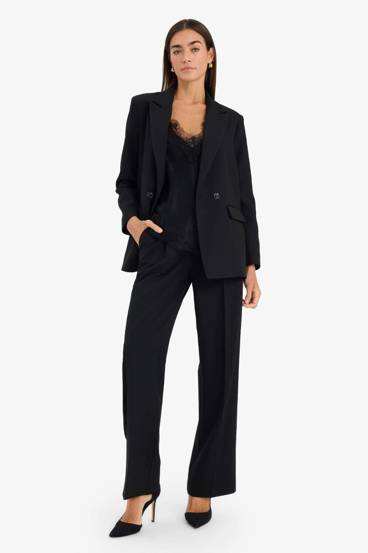 Defacto  Straight Fit Palazzo Pantolon (26 SP) - Görsel 5