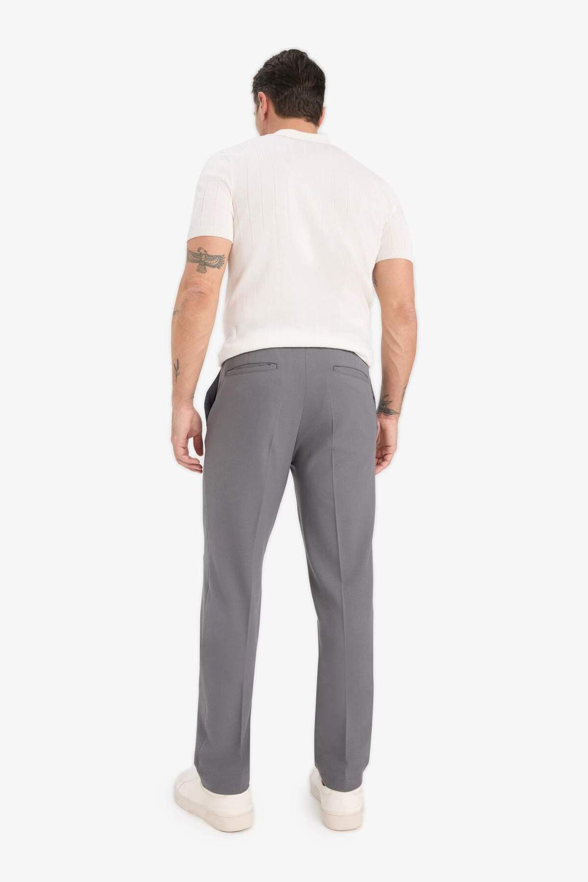 Beli Bağcıklı Lastikli Cepli Jogger Fit Her Yöne Esneyen Yumuşak Tuşe Pantolon A9943AX25AU — خاکستری — تصویر 8 از 8