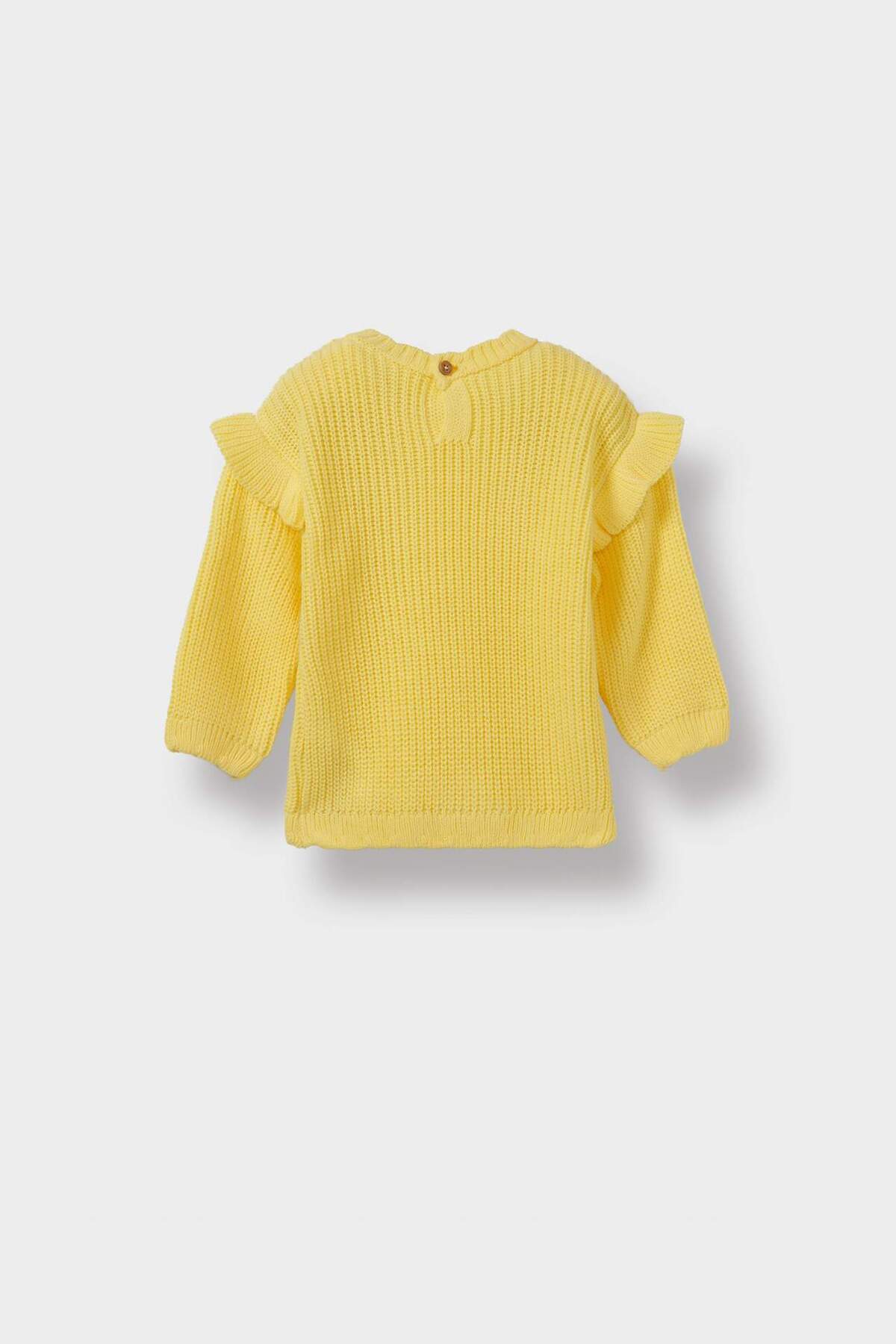 Defacto Bisiklet Yaka Triko Kazak Kız Bebek F2627A525WN fotoğrafı 3 (önizleme)