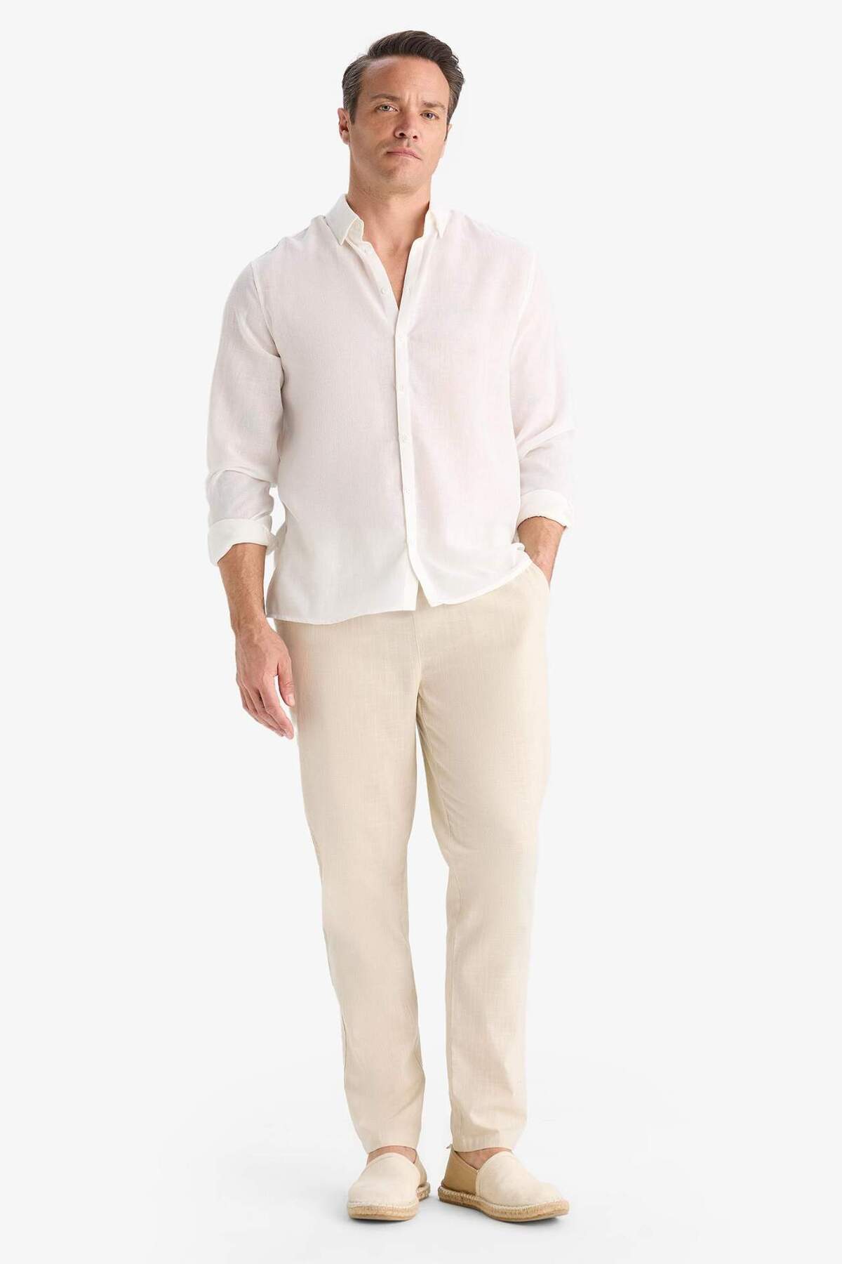 Defacto %100 Pamuk Jogger Fit Beli Bağcıklı Lastikli Dar Paça Cepli Pantolon Z6475AZ25AU
