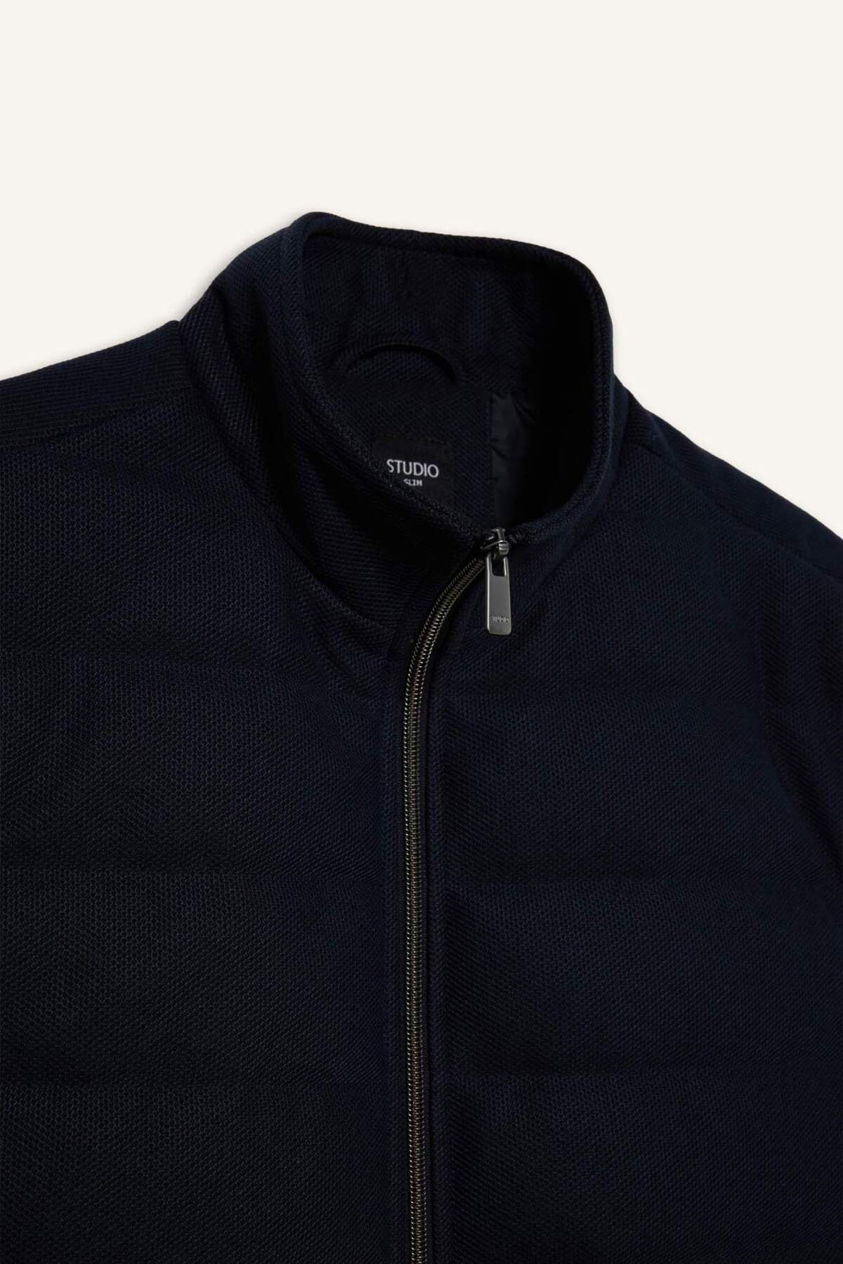 Defacto  Slim Fit Lacivert Erkek Yelek D7536AX/NV106 - Görsel 5