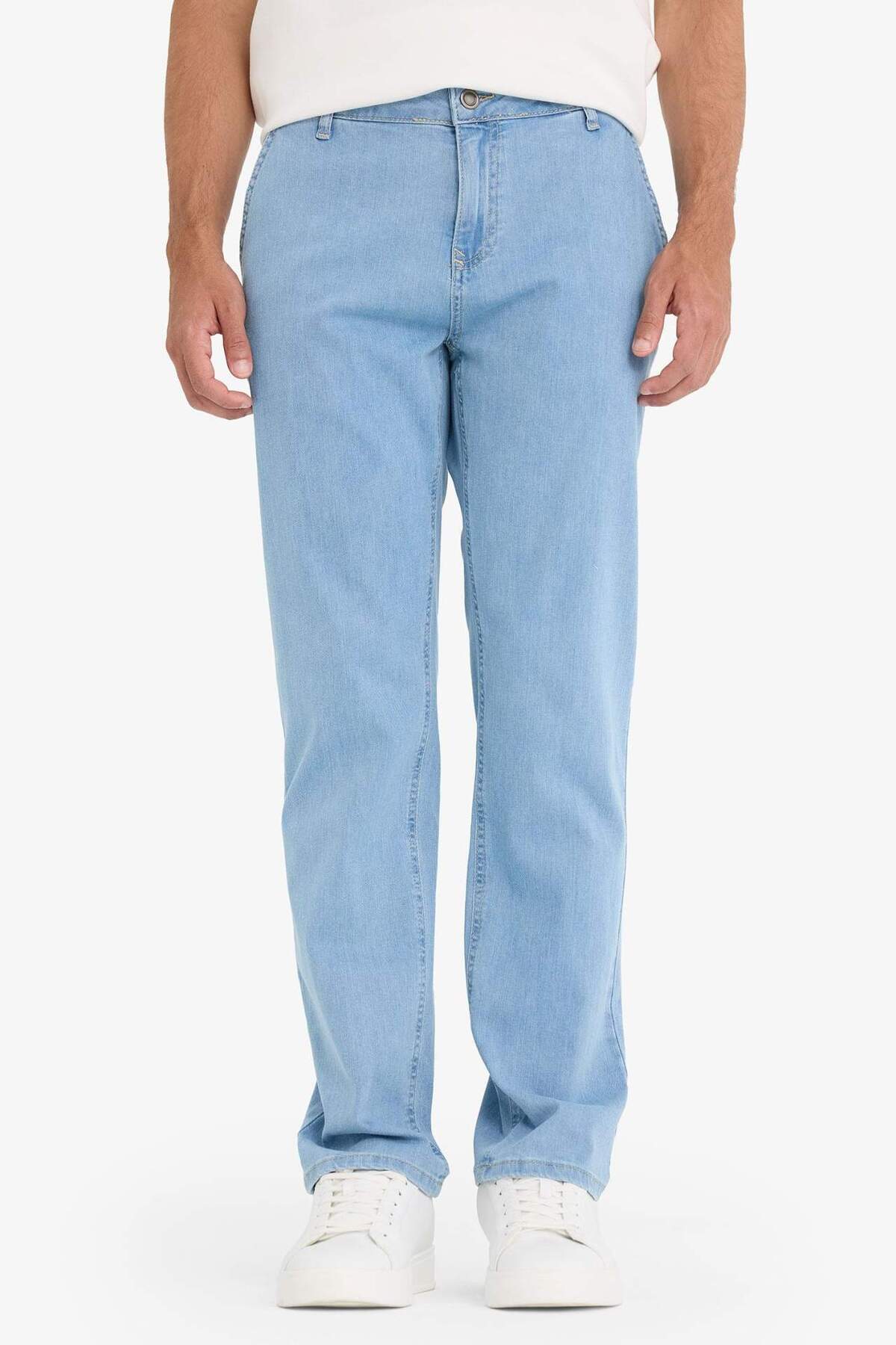 Defacto  Sergio Regular Fit Normal Bel Boru Paça Jean Pantolon F5646AX25AU - Görsel 4