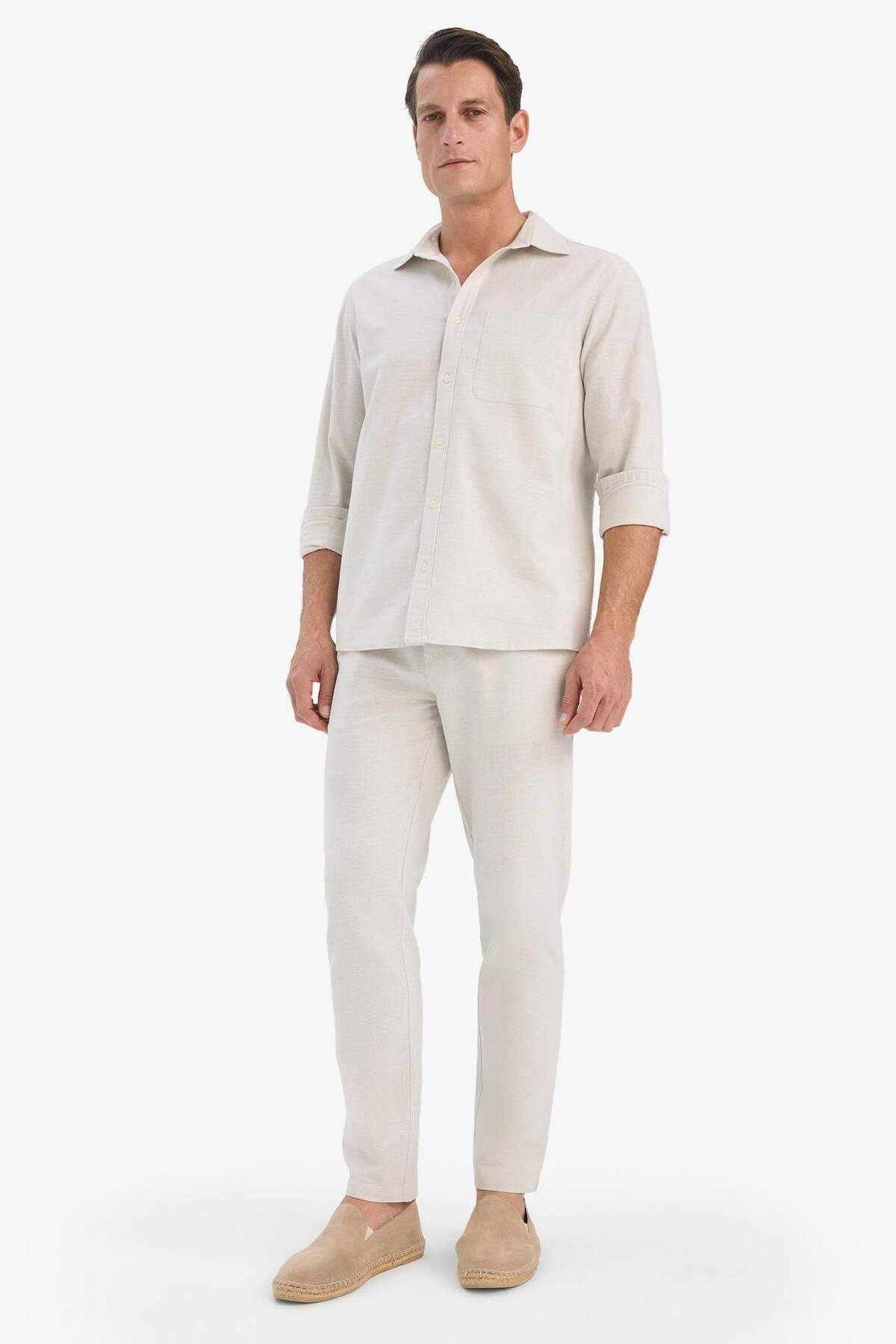 Defacto  %100 Pamuk Slim Fit Pantolon D2671AX25AU - Görsel 2