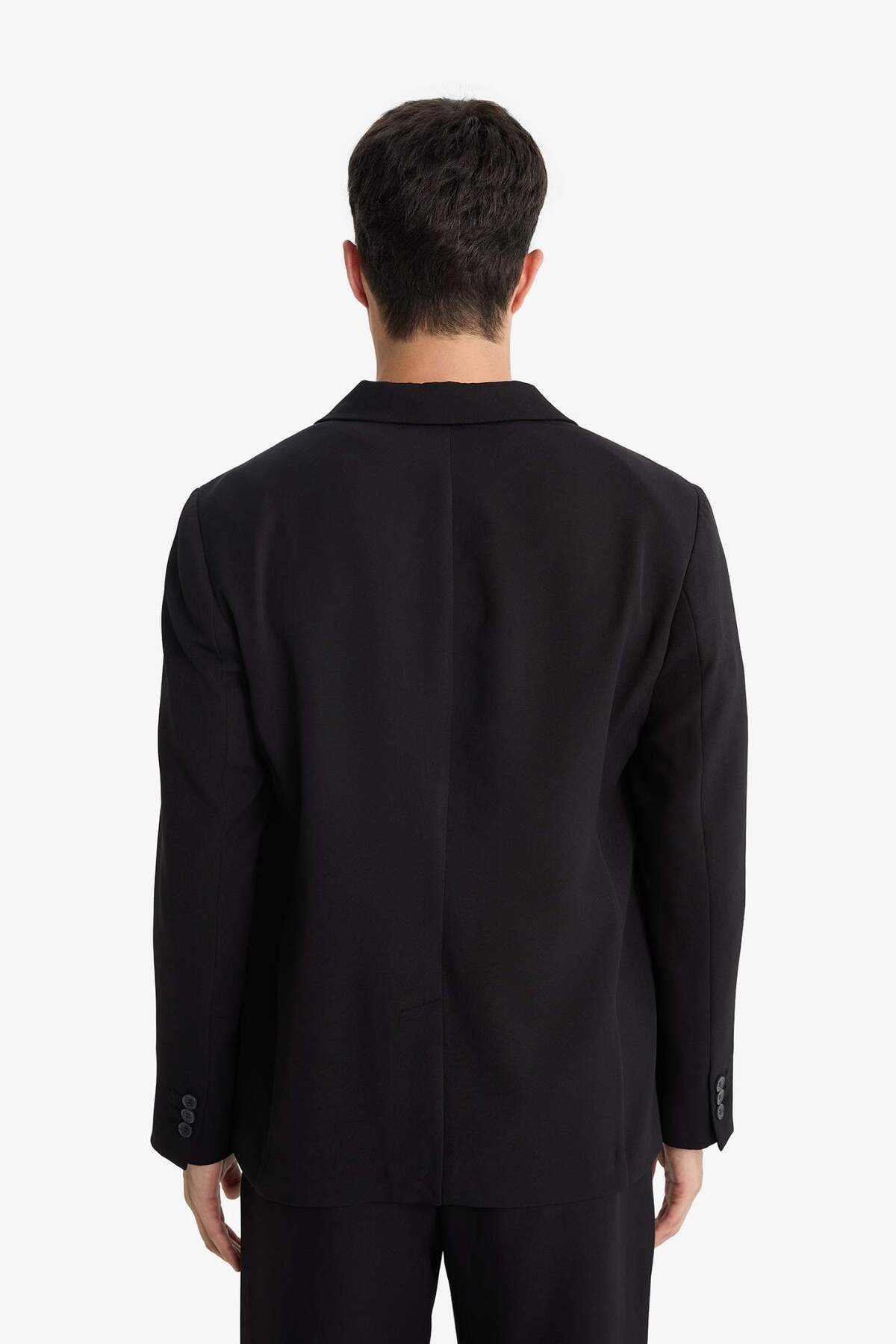 Defacto  Slim Fit Dar Kesim Düğmeli Blazer Ceket F7575AX25AU - Görsel 7