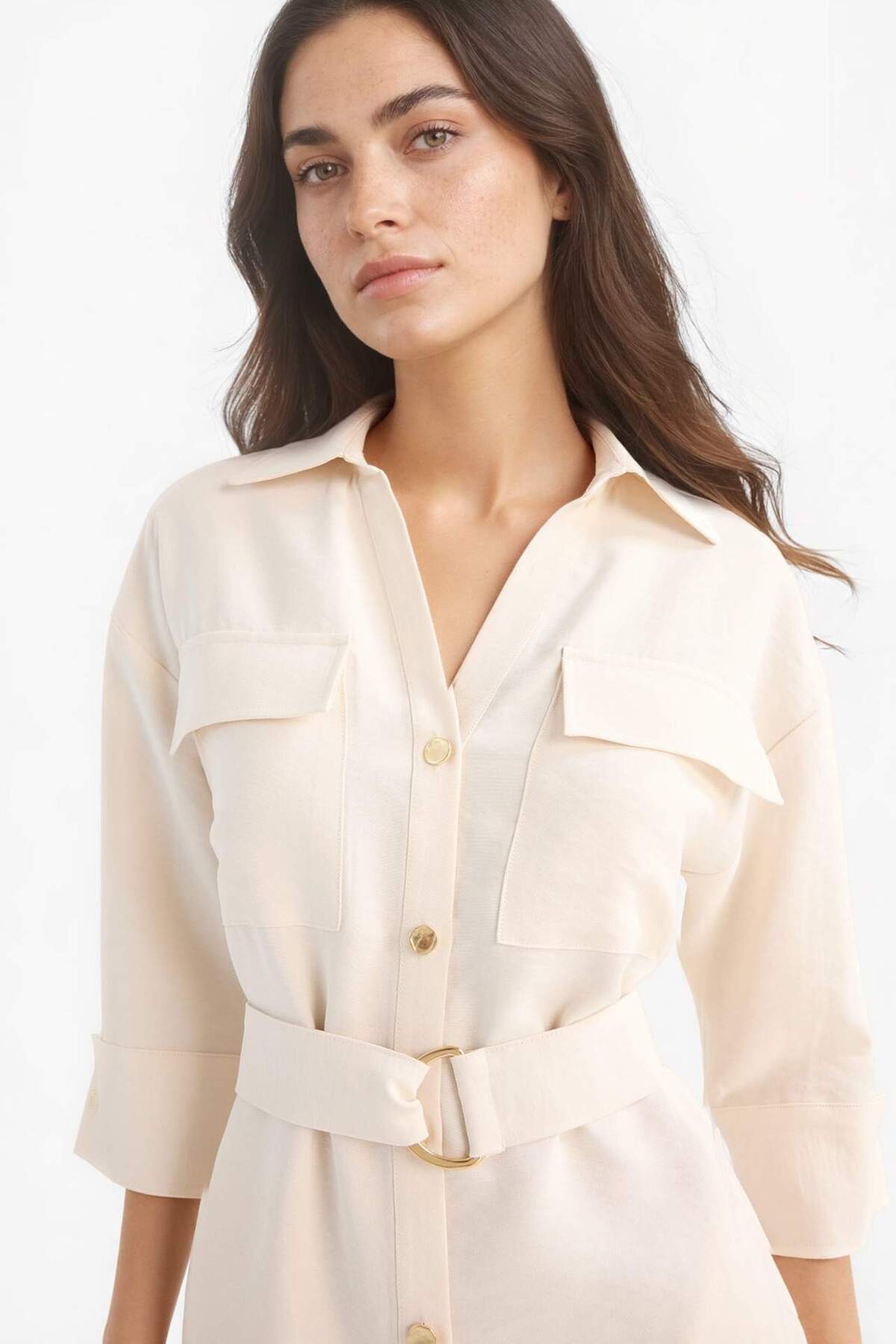 Defacto  Regular Fit Uzun Kollu Mini Elbise F7347AX25AU - Görsel 5