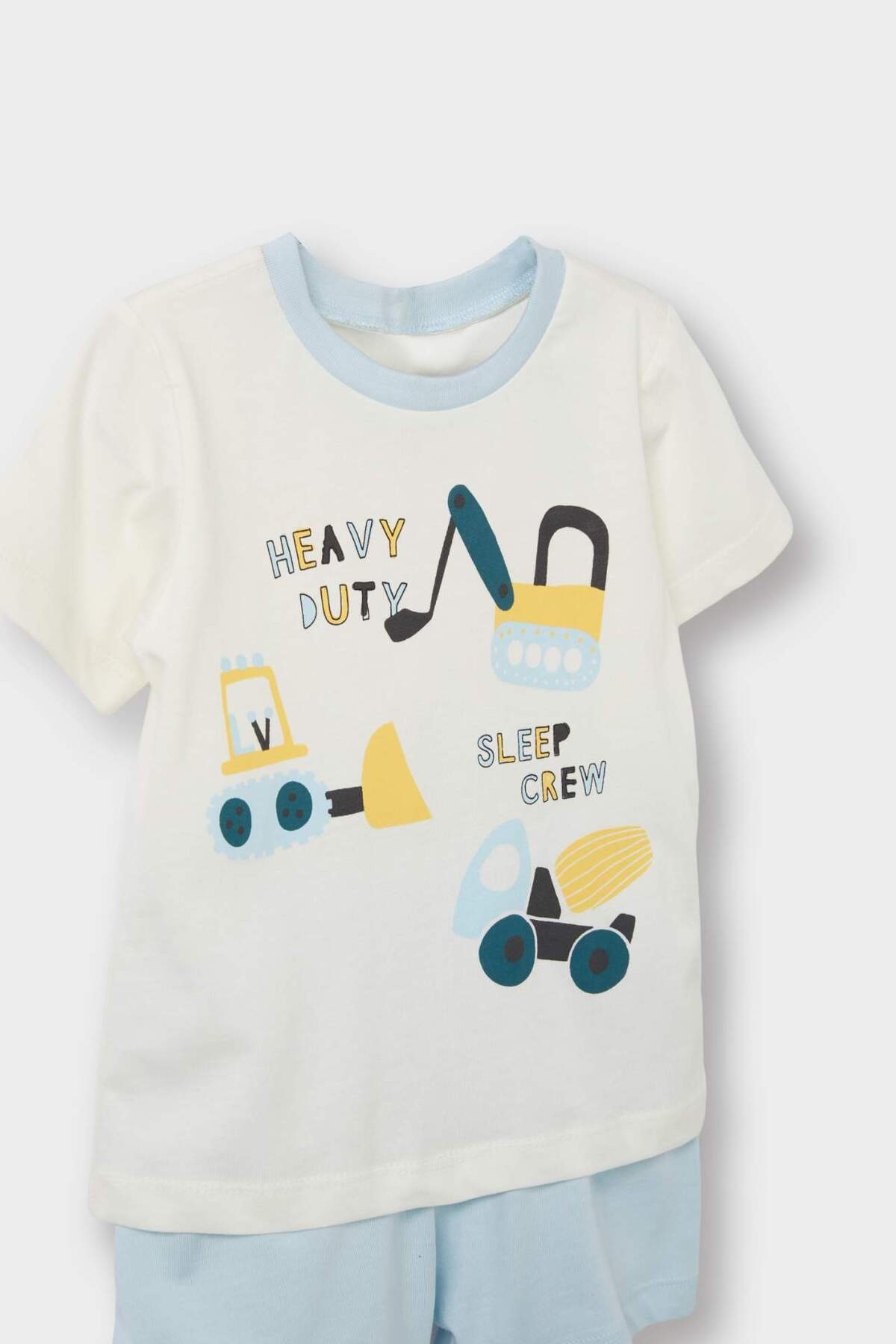 Defacto %100 Pamuklu Araç Baskılı Beli Lastikli 4'lü Pijama Takımı Erkek Bebek E1192A525HS fotoğrafı 4 (önizleme)