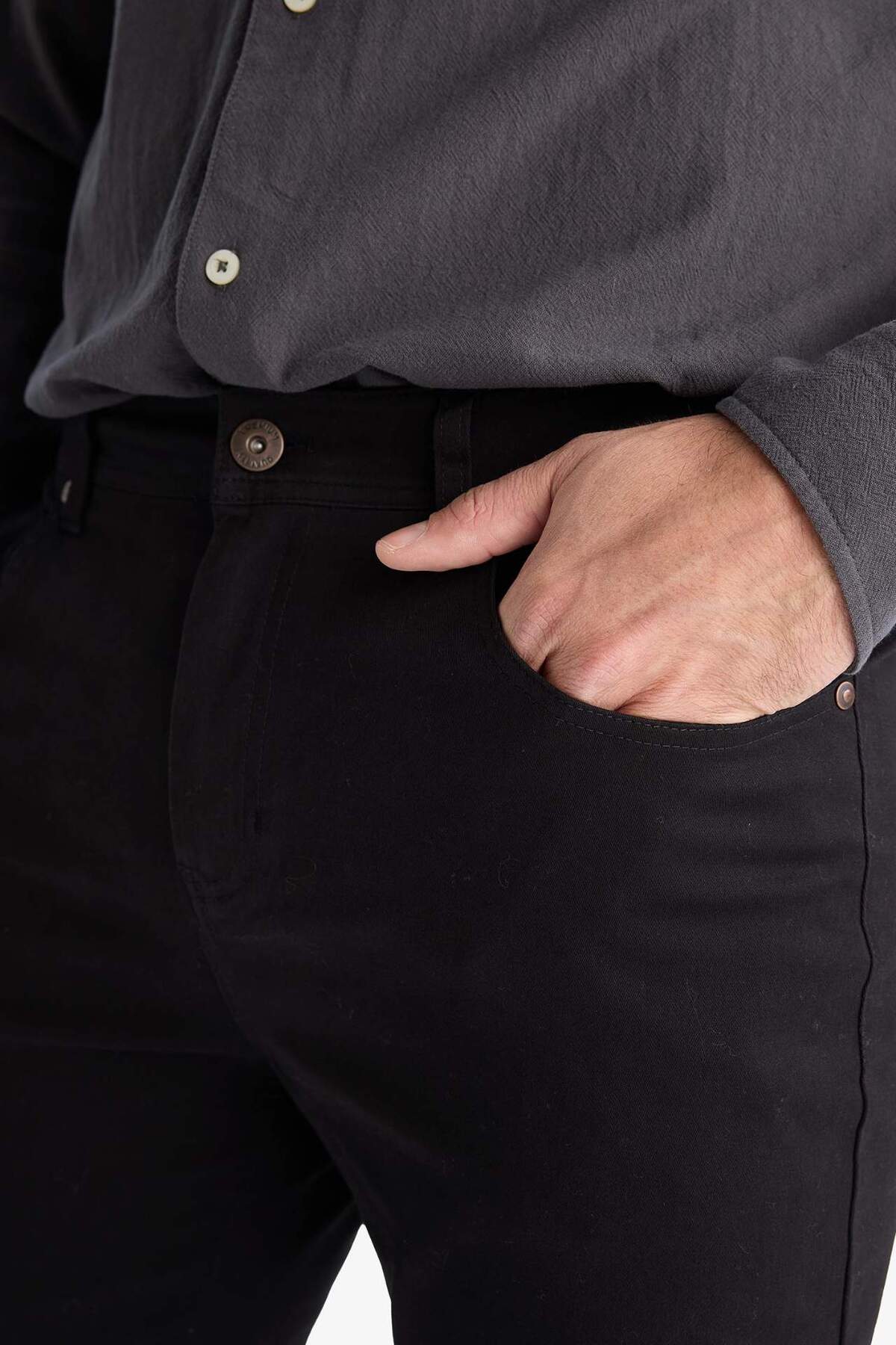 Slim Fit Pantolon B2089AX25AU — مشکی — تصویر 6 از 8