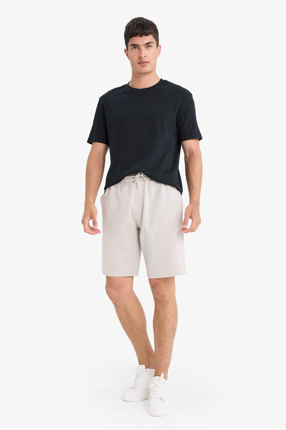 DeFacto Slim Fit Cepli Pamuklu Basic Bermuda Şort W1105AZ25SP