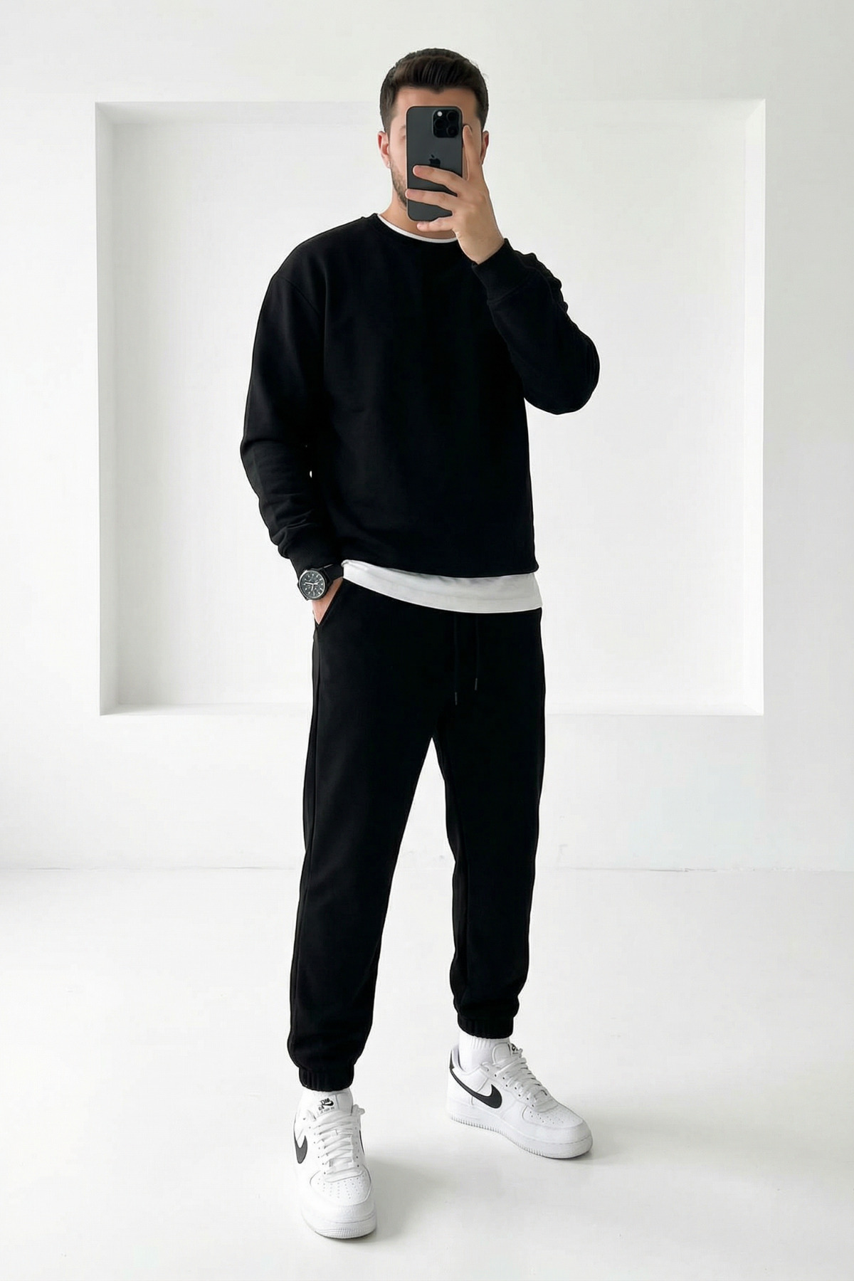 Men's Elastic Leg Three Thread Joggers
