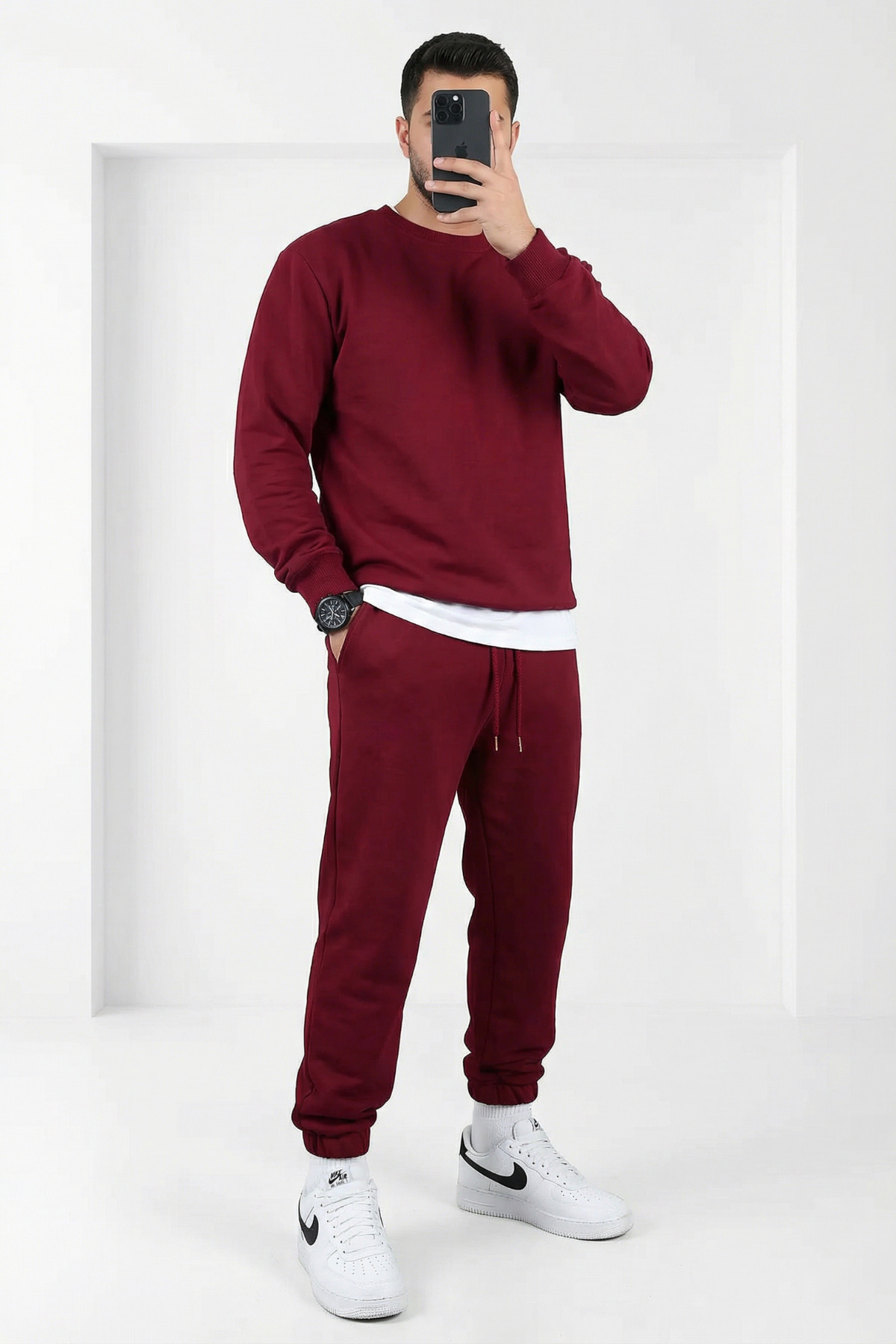 Men's Elastic Leg Three Thread Joggers