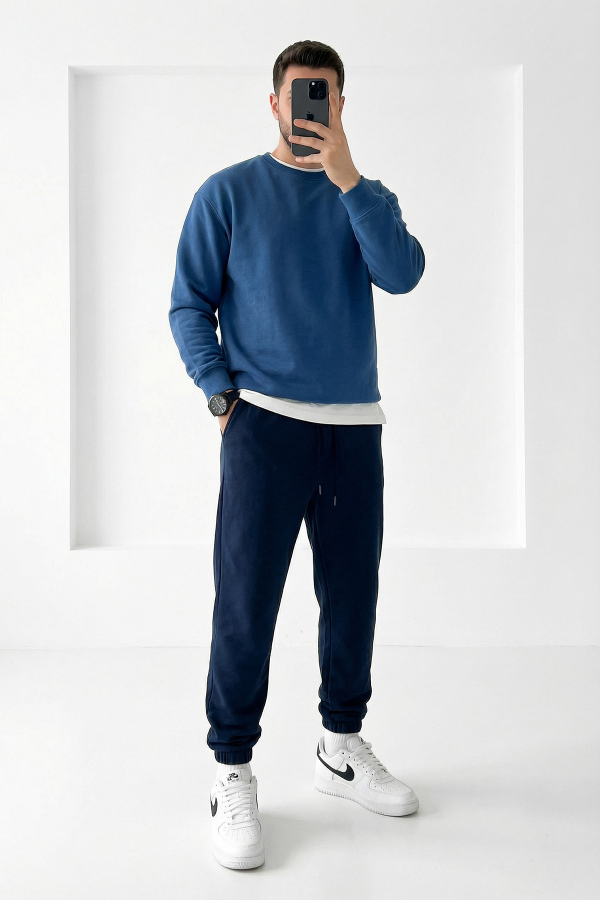 Men's Elastic Leg Three Thread Joggers