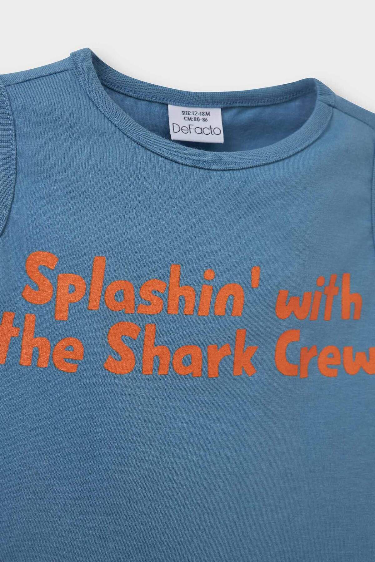 Defacto Bisiklet Yaka Baskılı 2'li Atlet Erkek Bebek E2338A525HS fotoğrafı 3 (önizleme)