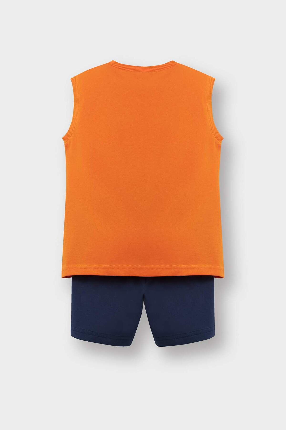 Defacto 2li Takım Deniz Baskılı Atlet Beli Lastikli Şort Erkek Bebek E2455A525SM fotoğrafı 4 (önizleme)