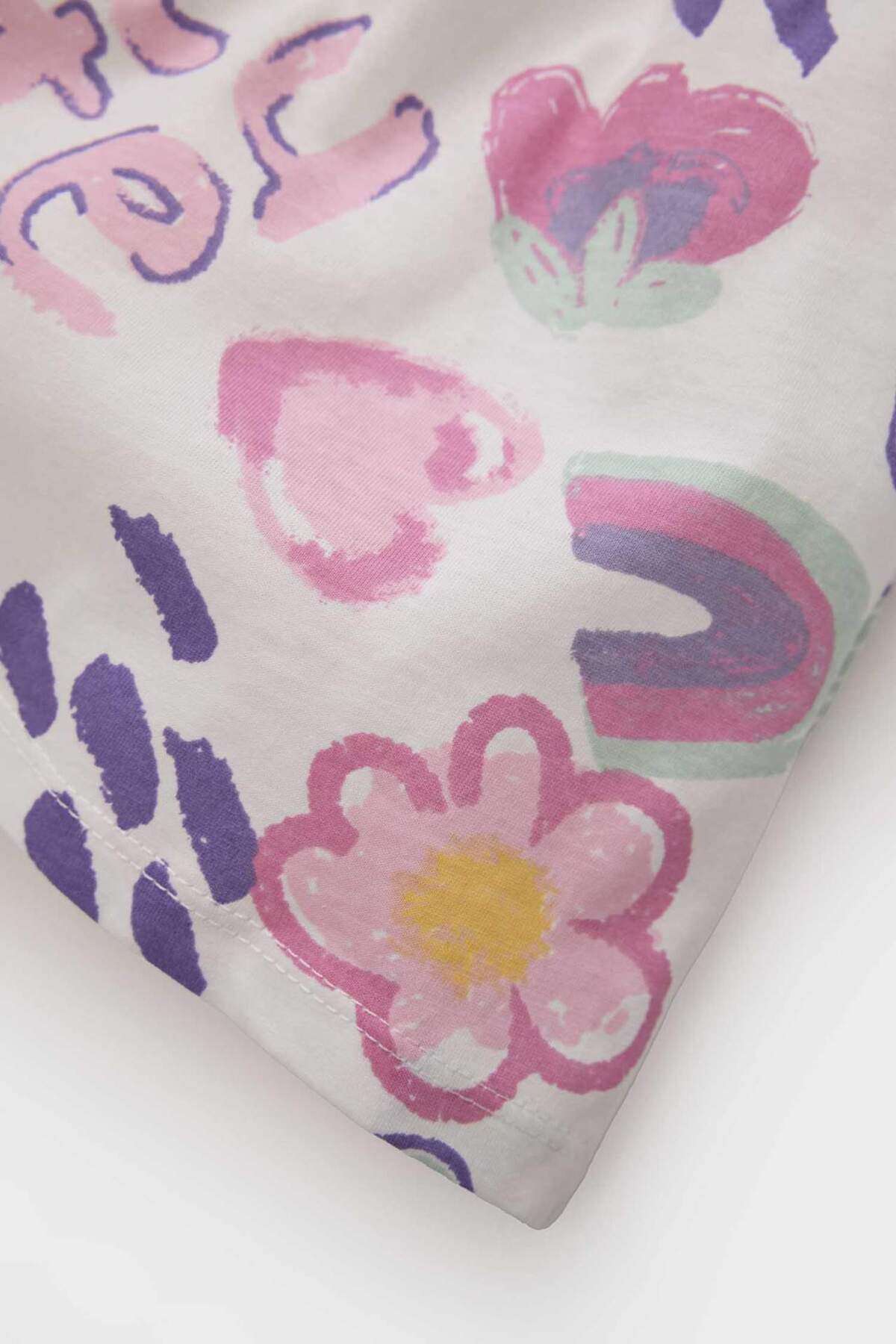 Defacto Desenli Kolsuz Yazlık Elbise Kız Bebek C0074A525HS fotoğrafı 3 (önizleme)