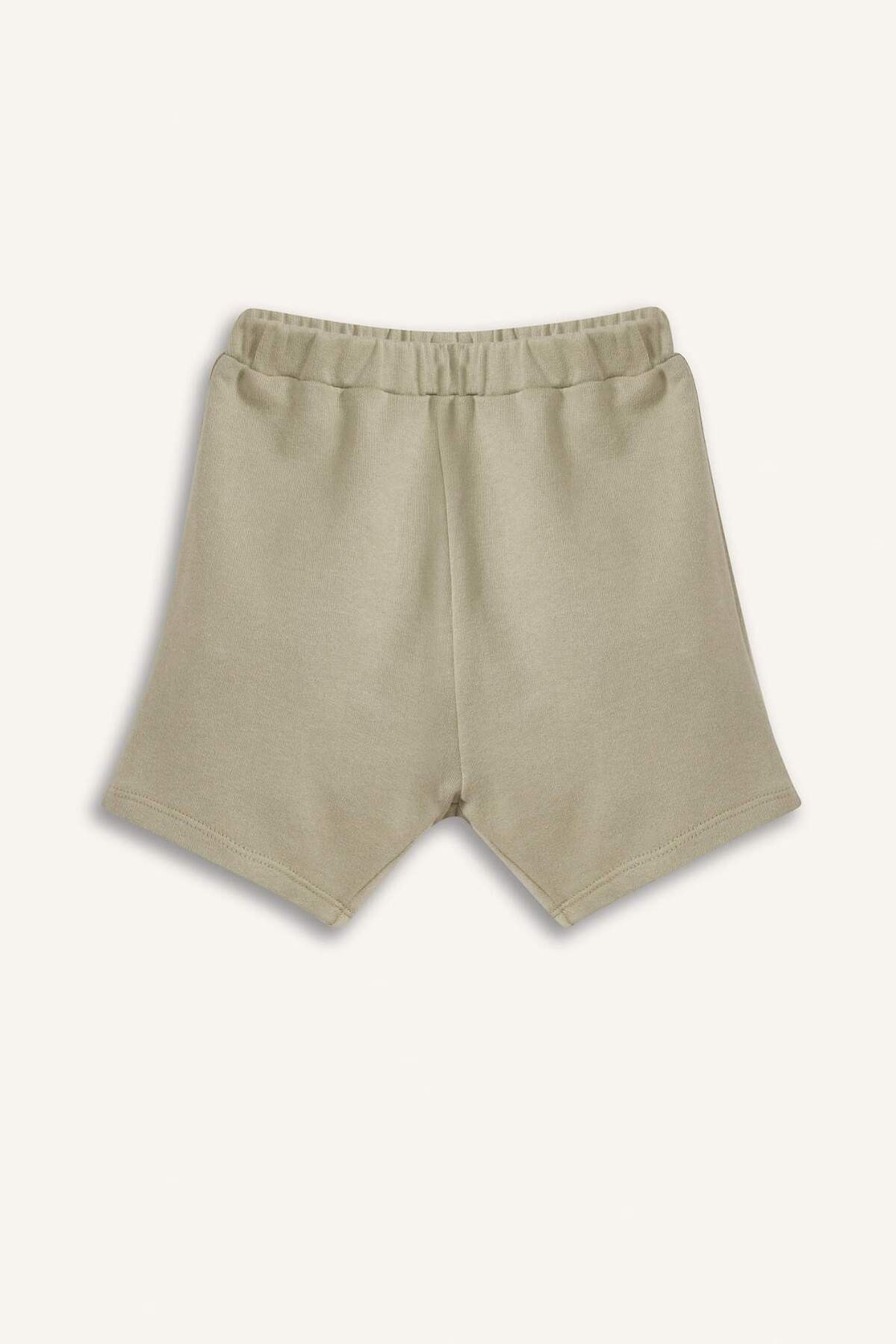 Defacto 2'li Takım Kısa Kollu Baskılı Tişört Beli Lastikli Şort Erkek Bebek E1145A525SM fotoğrafı 3 (önizleme)