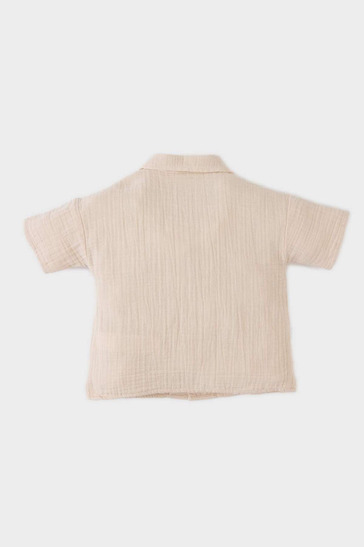 Defacto Müslin Kısa Kollu Gömlek Erkek Bebek E8982A525SM fotoğrafı 3 (önizleme)